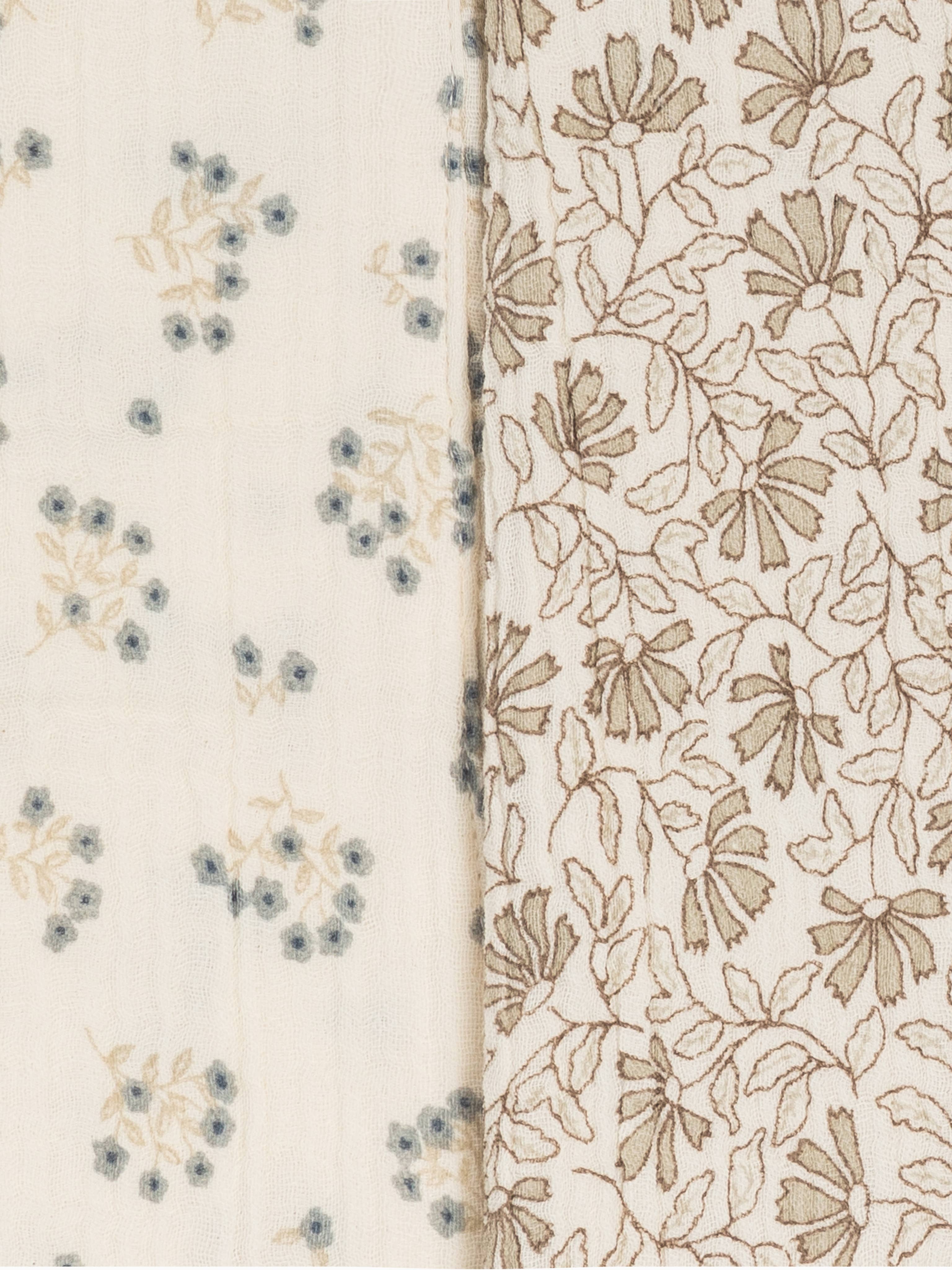 Colored Organics - 2-Pack Muslin Burp Cloths - Hayden + Laverne Floral