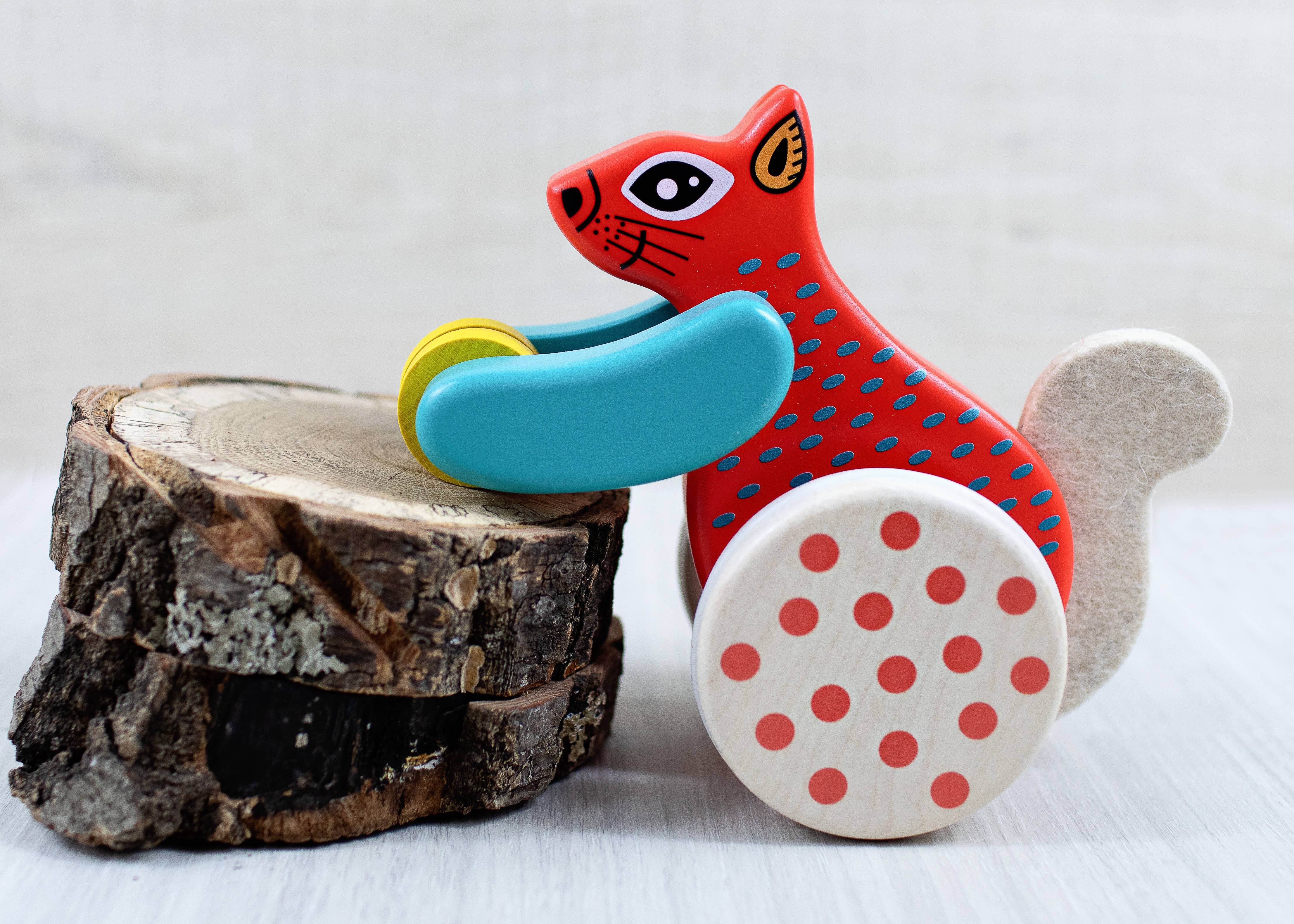 Little Poland Gallery - BAJO Squirrel Pull Toy