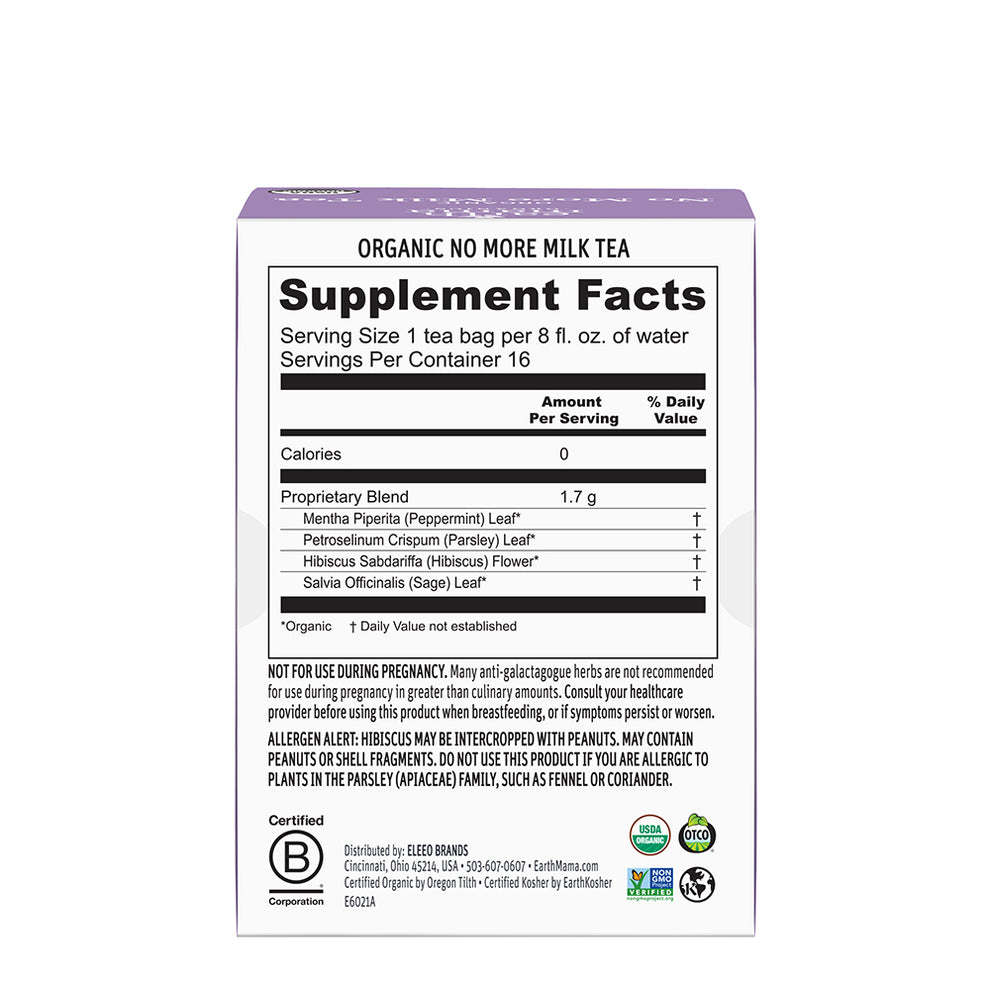 Earth Mama Organics No More Milk Tea