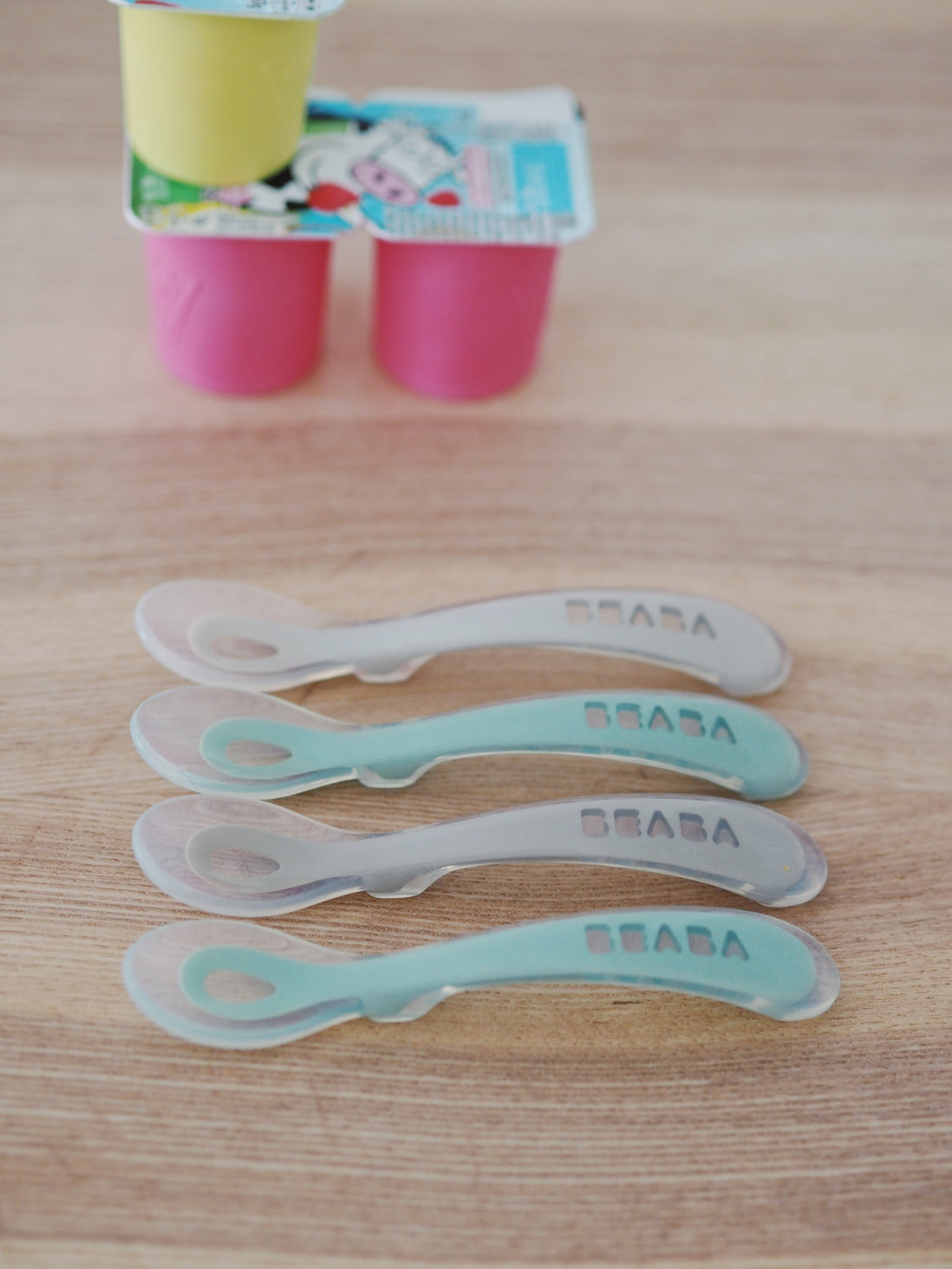 Beaba Toddler's Self-Feeding Spoons - Set of 4- Sage