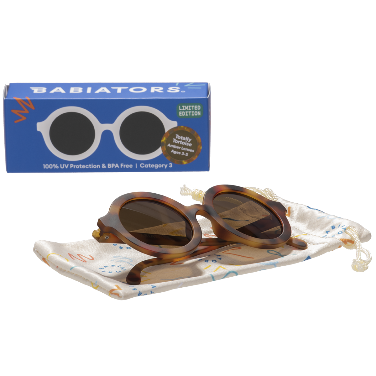 Babiators - Classic Tortoise Euro Round Kids and Baby Sunglasses