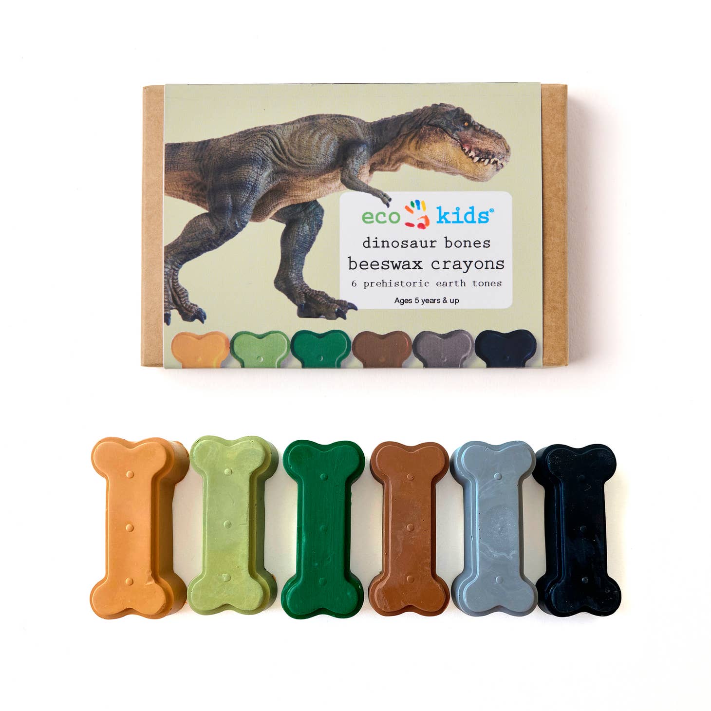 Eco-Kids Beeswax Crayons - Dinosaur Bones