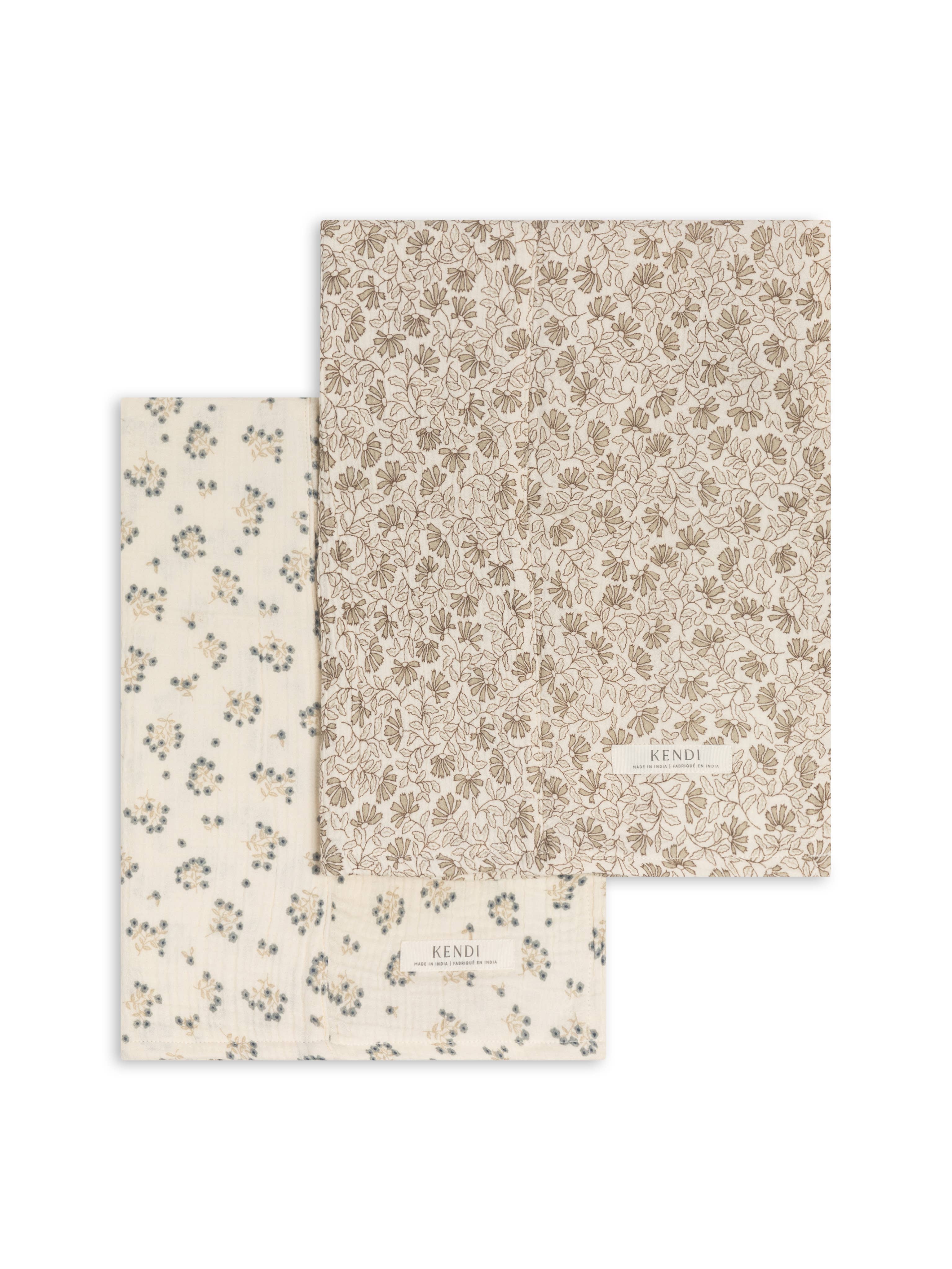 Colored Organics - 2-Pack Muslin Burp Cloths - Hayden + Laverne Floral