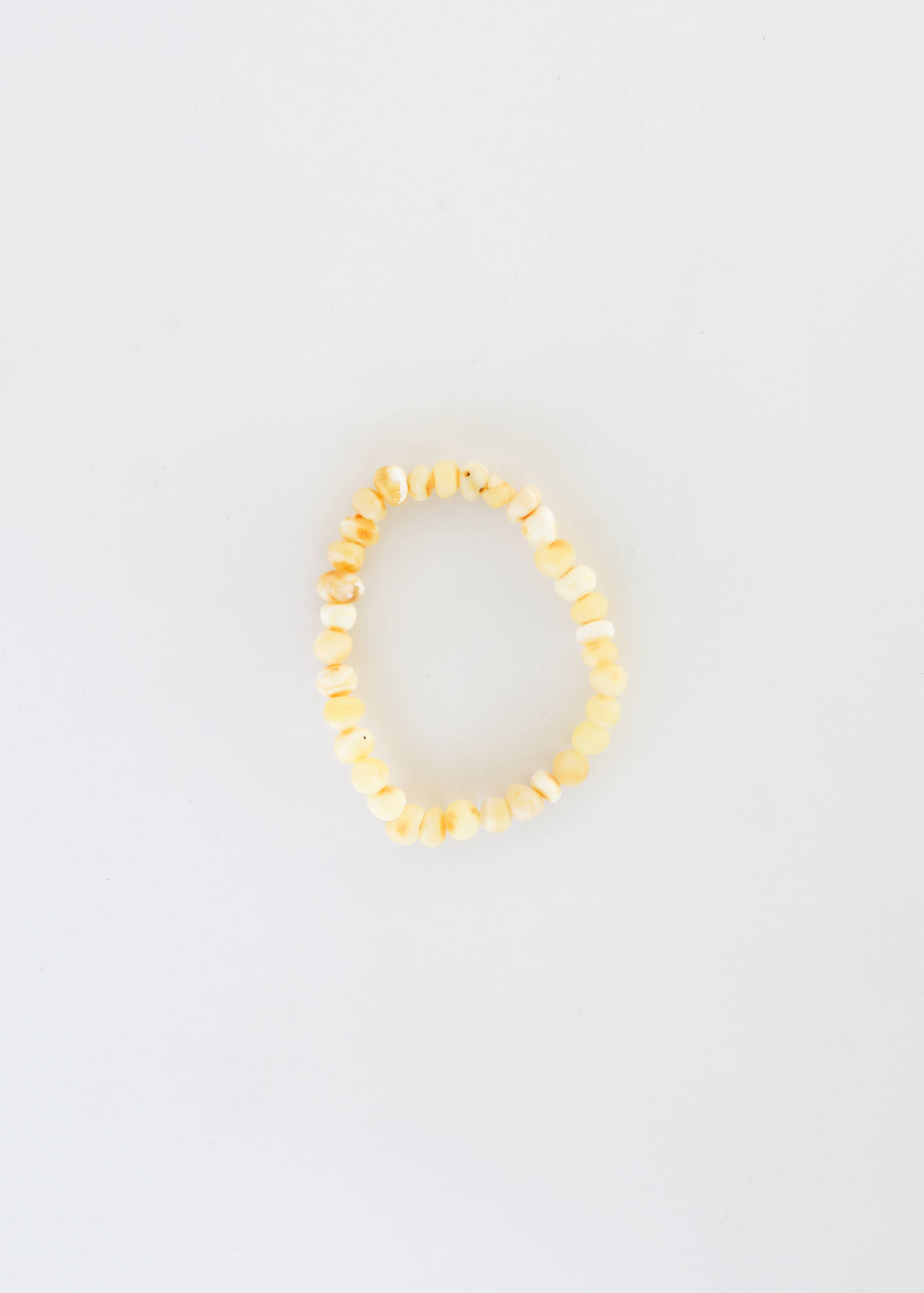 CanyonLeaf - Adult: Raw Butterscotch Baltic Amber || Beaded Bracelet