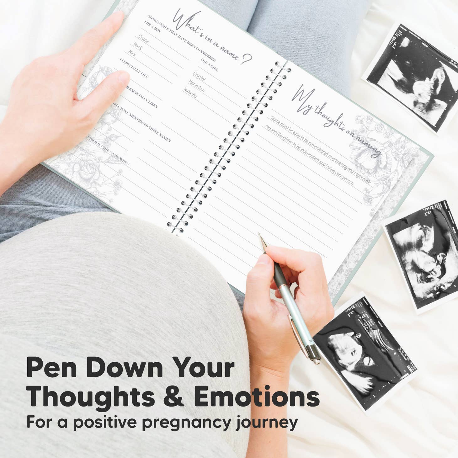 KeaBabies Blossom Pregnancy Journal Book  For First Time Mom