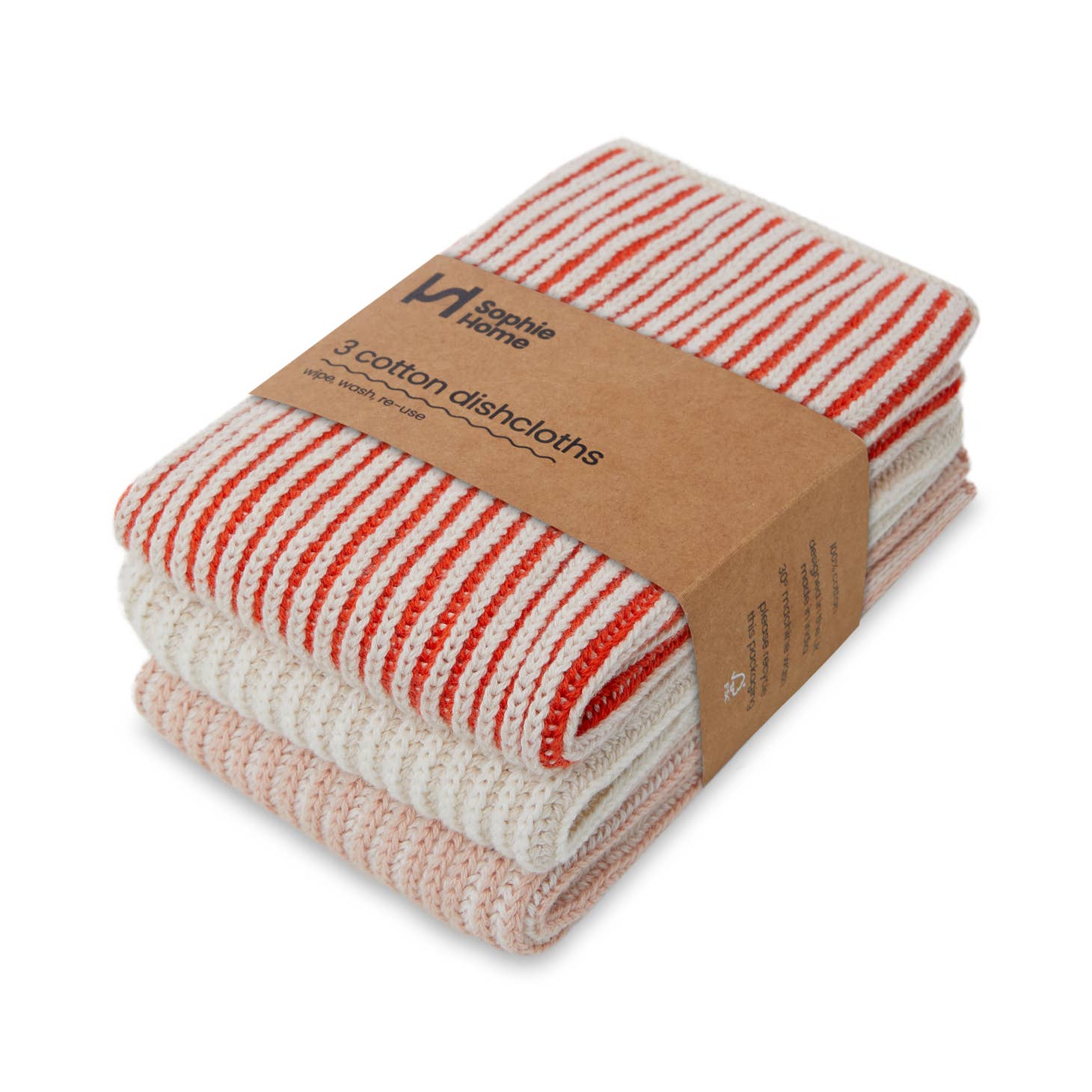 Sophie Home Reusable & Eco-Friendly Cotton Knit Dishcloths