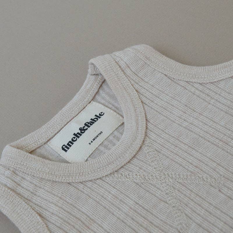Finch & Fable - Wool Rib Singlet - Oat