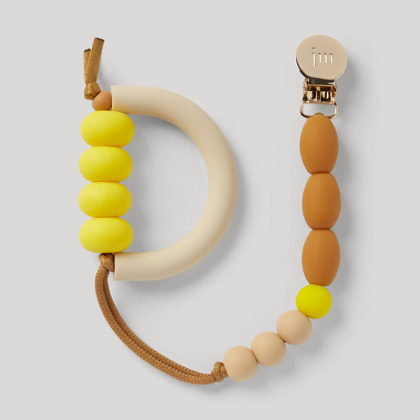 January Moon Arch Teether + Clip Set - Honey