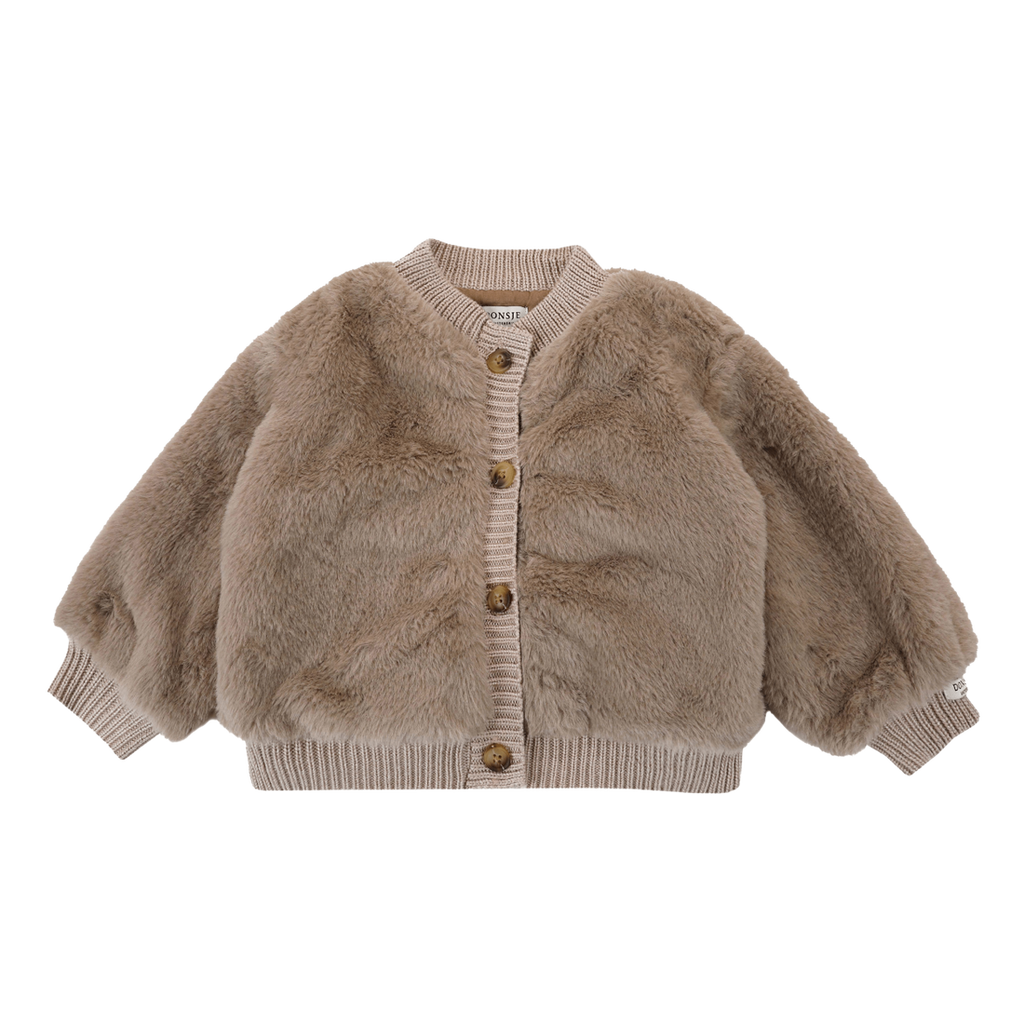 Donsje Manita Cardigan - Taupe Teddy