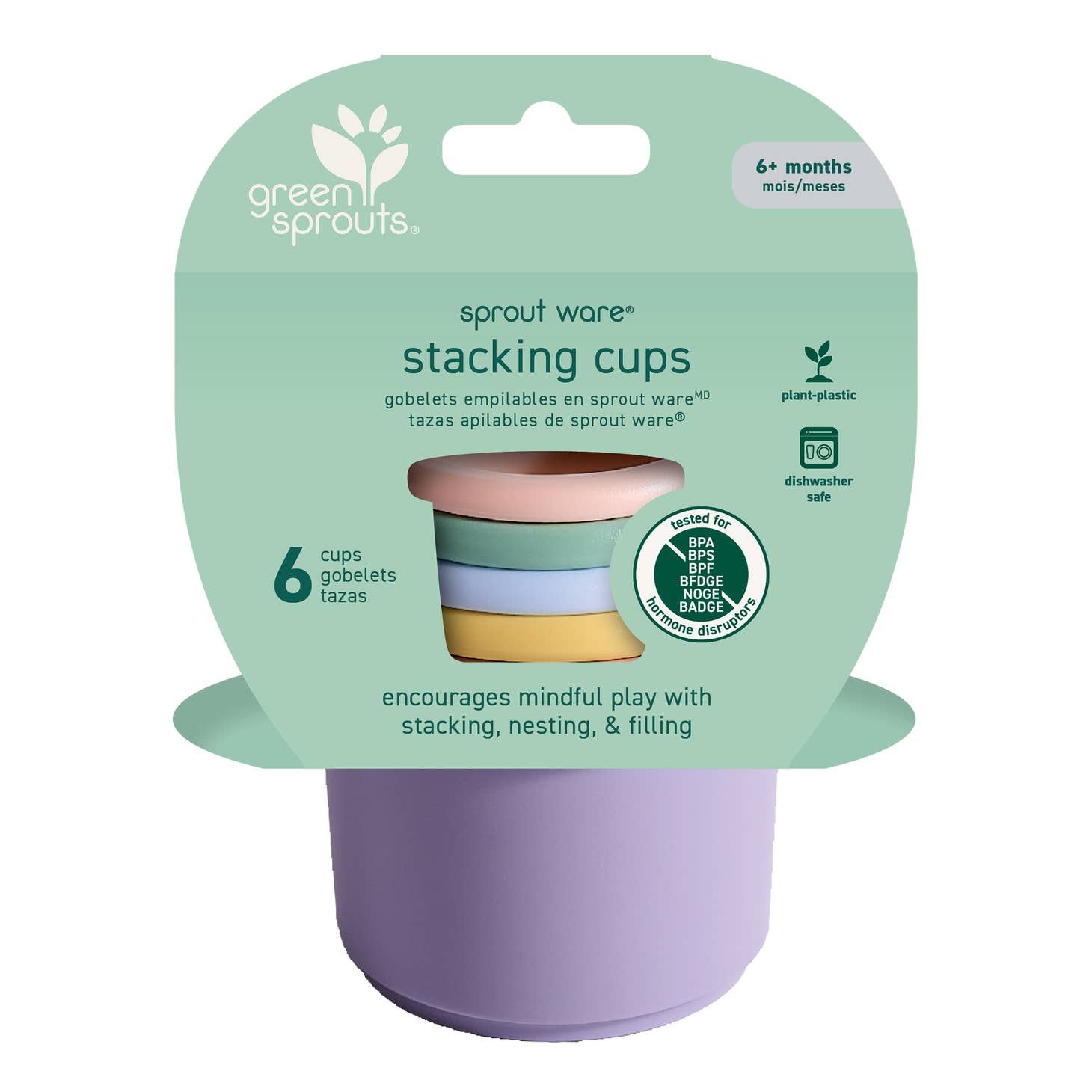 Green Sprouts Stacking Cups made from Plants