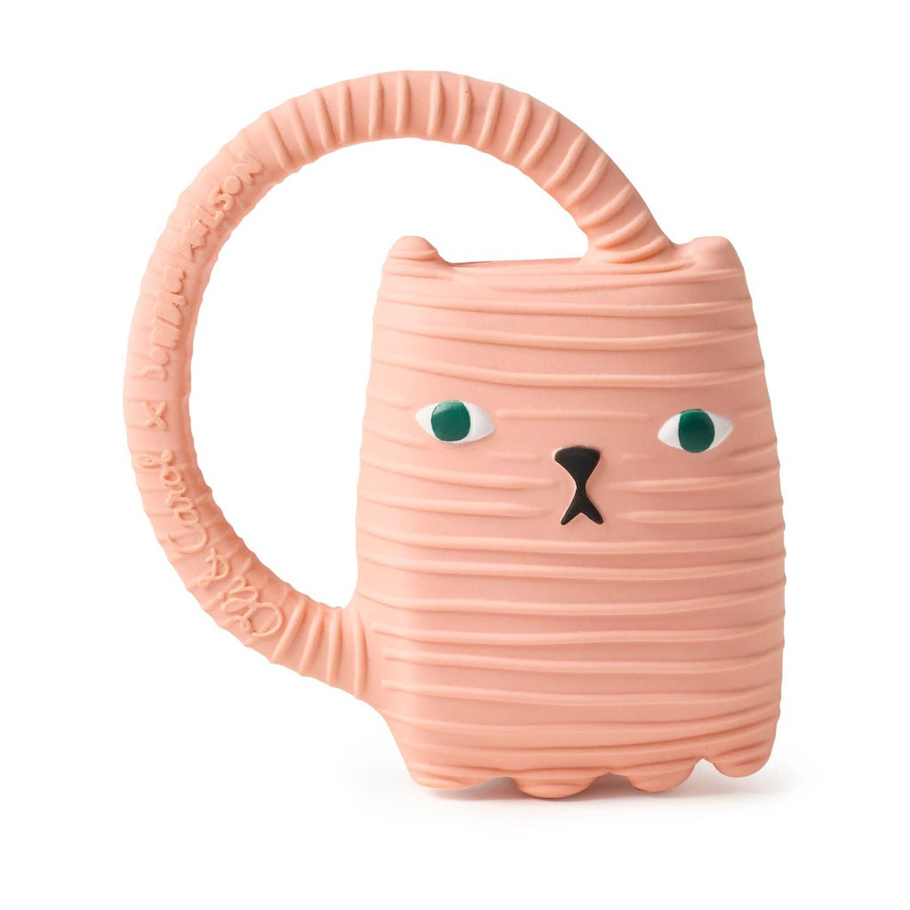 Oli & Carol Natural Rubber Teether - Ginger Cat