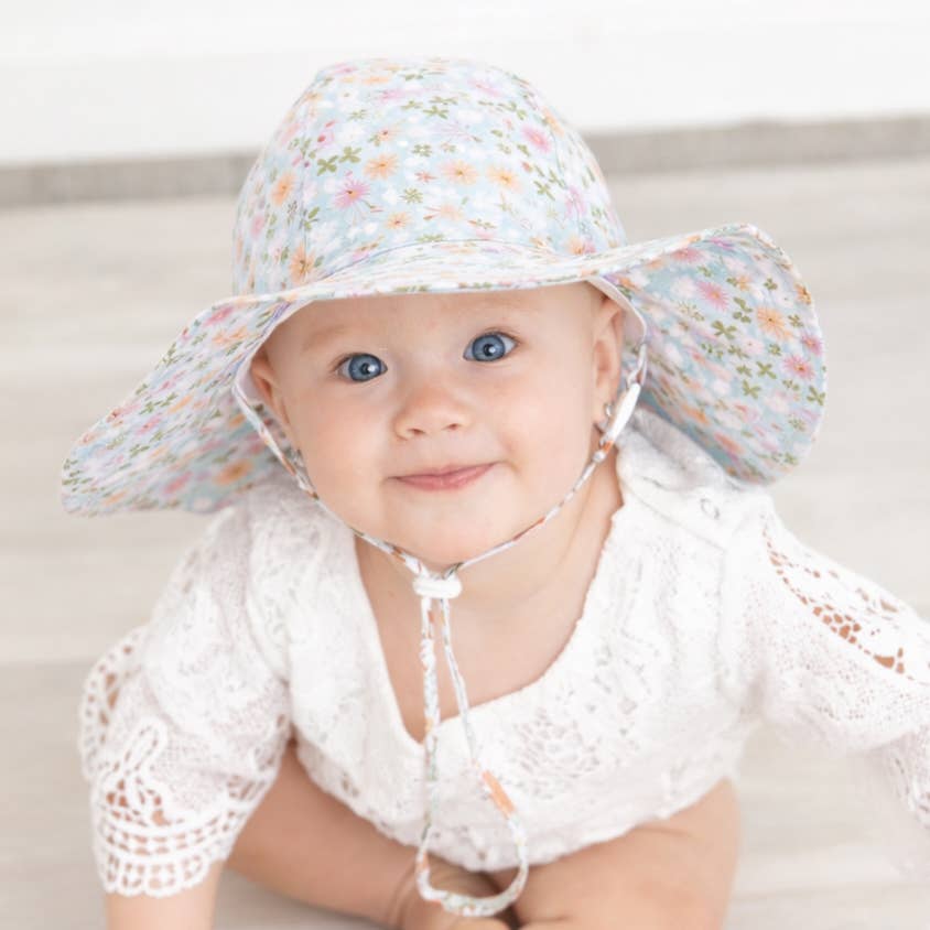 Huggalugs - Ditsy Blooms Sunhat UPF 50+ Baby & Toddler