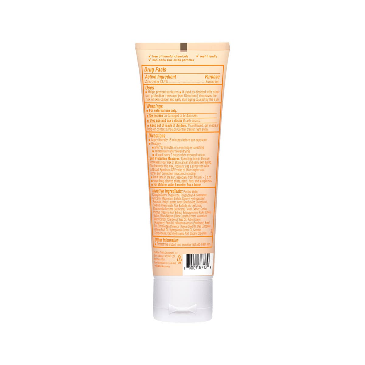 Think - Baby Clear Zinc Sunscreen, Sensitive Skin, SPF 50, 3 oz