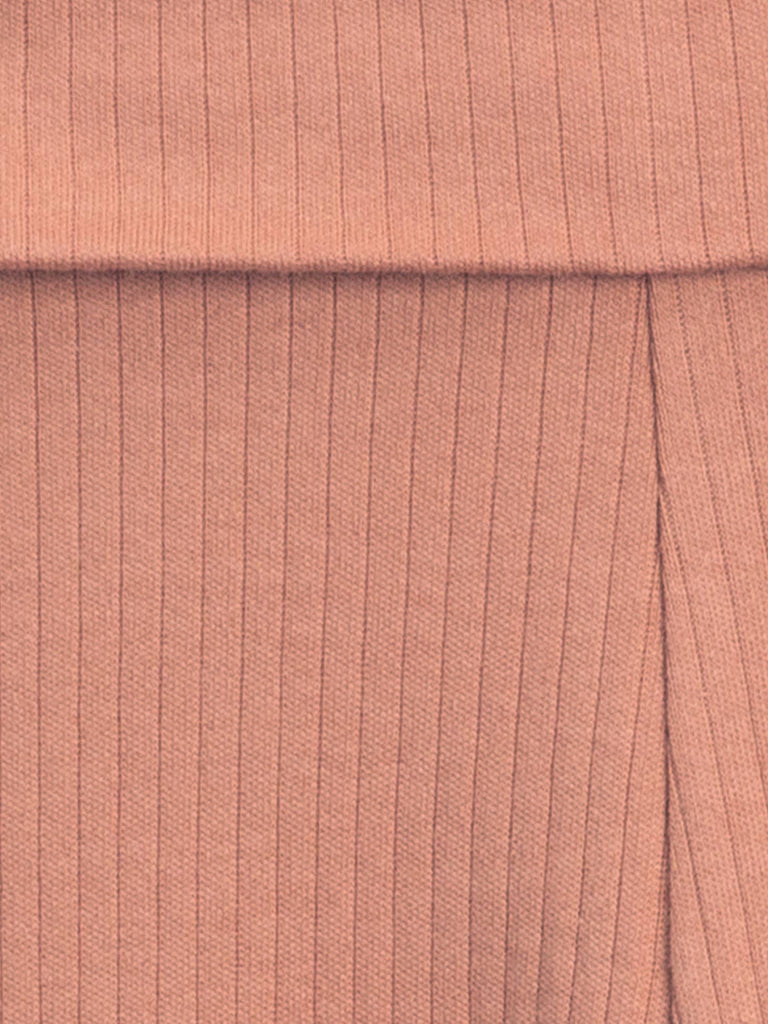 Colored Organics Ribbed Foldover Joggers - Salmon