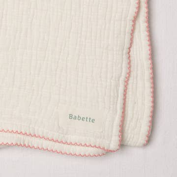 Babette Stroller Blanket - Scalloped Trim
