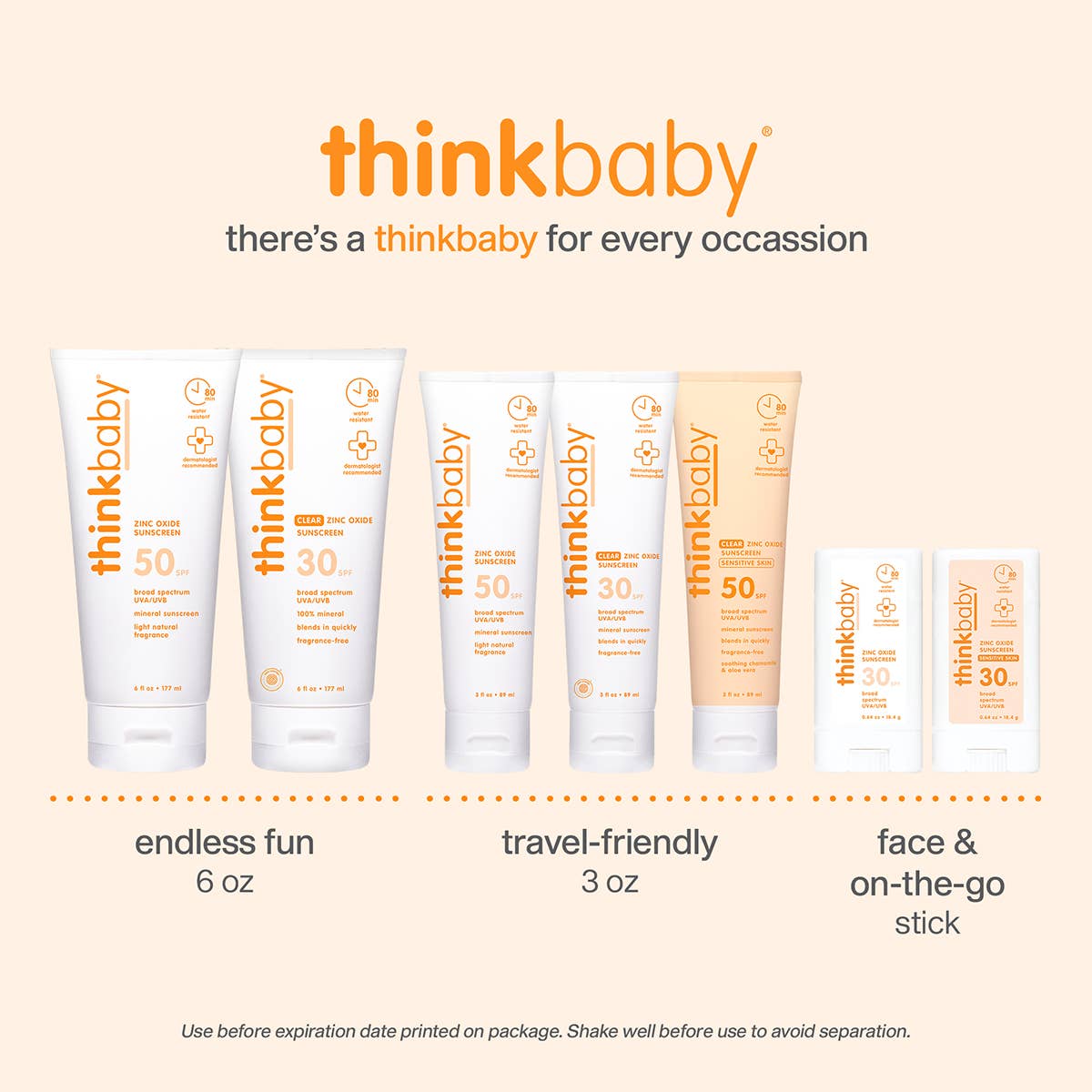 Think - Think Baby Sensitive Skin Sunscreen Stick, SPF 30