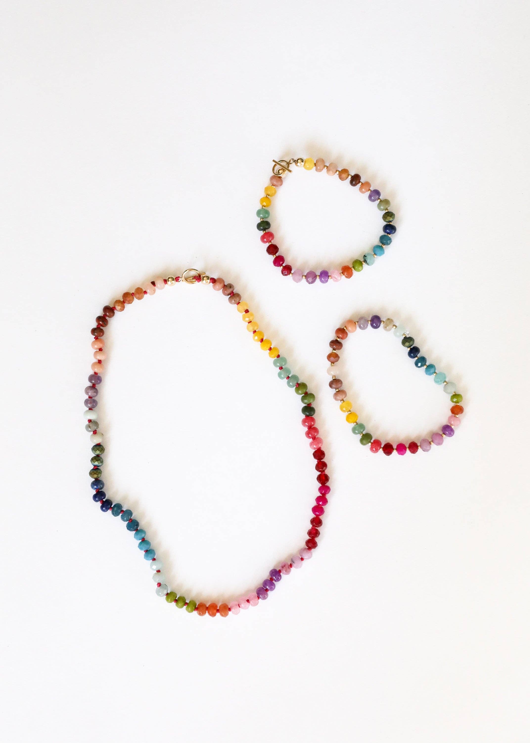 CanyonLeaf - Natural Gemstone Necklace Gold Rush