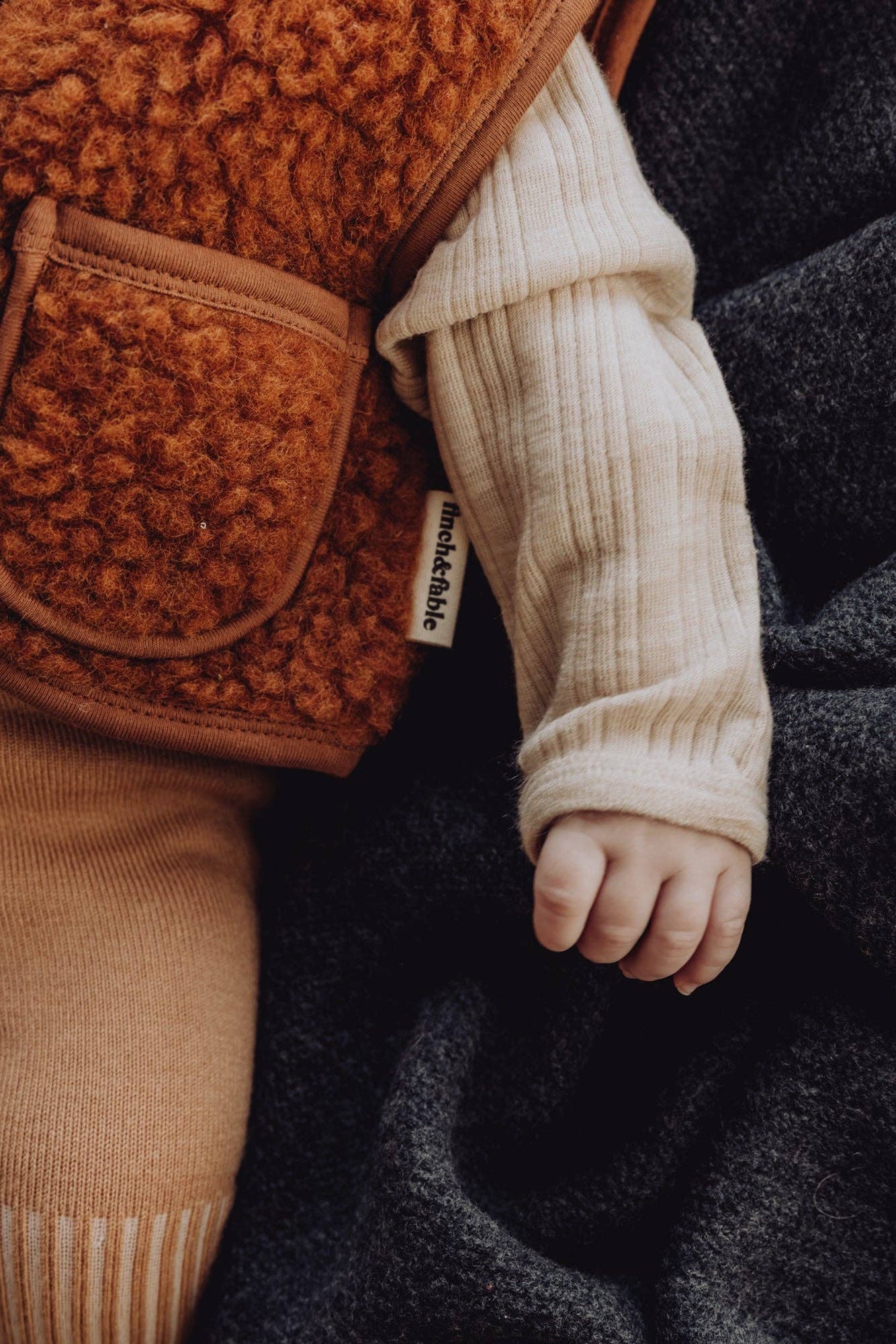 Finch & Fable - Wool Sherpa Vest - Chestnut
