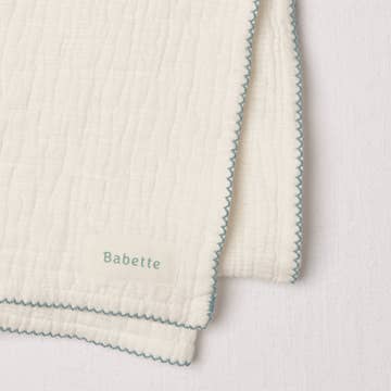 Babette Stroller Blanket - Scalloped Trim