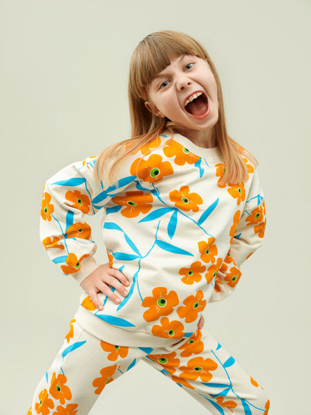 Mainio Happy Blooms Sweatpants - Undyed Blooms All Over Print