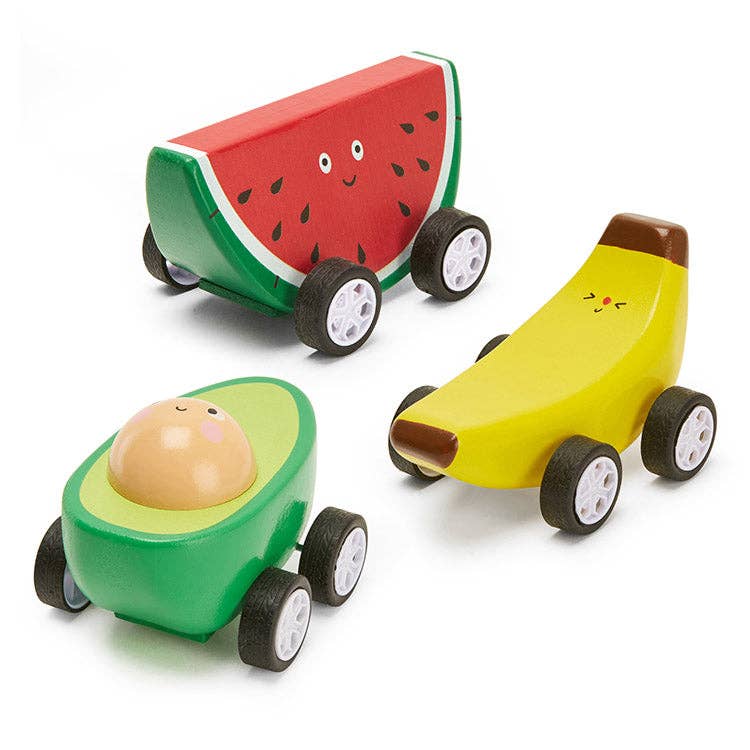 Kikkerland - Fruit-Fun Pullback Cars