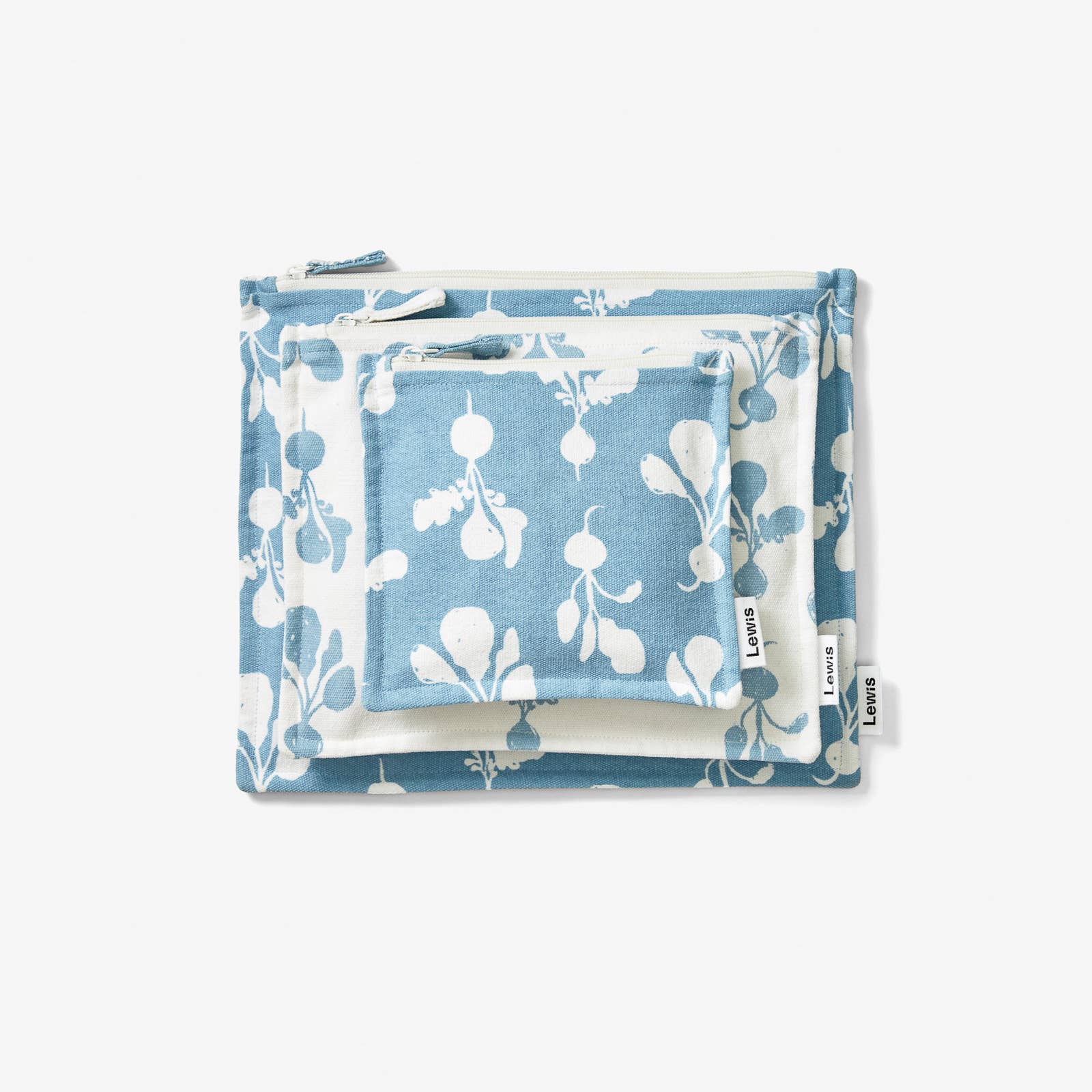 Lewis - Zip Pouch Set - Radish | Sky