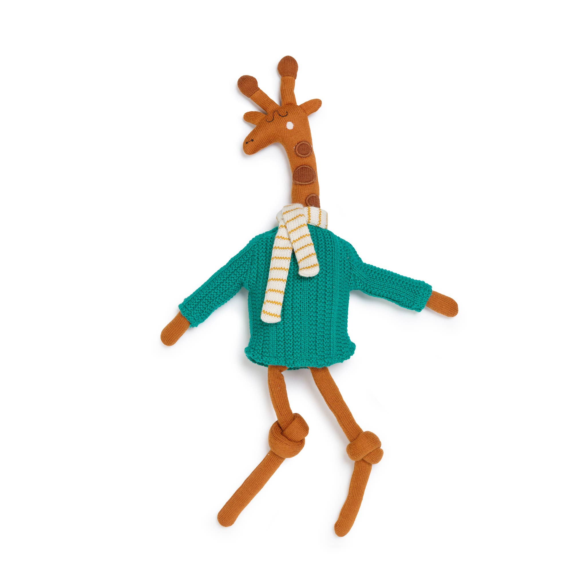 Sophie Home Ltd - Cotton Knit Stuffed Animal Ragdoll: Giraffe Green