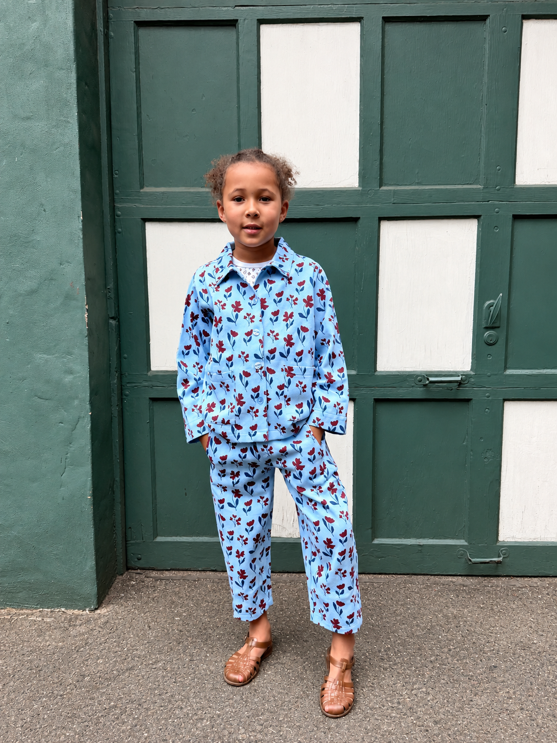 Lewis - Barrel Pant - Poppy | Lake