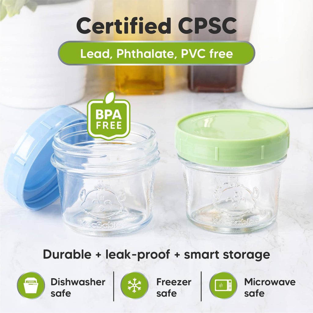 Keababies 6-Pack Prep Baby Food Storafe Containers