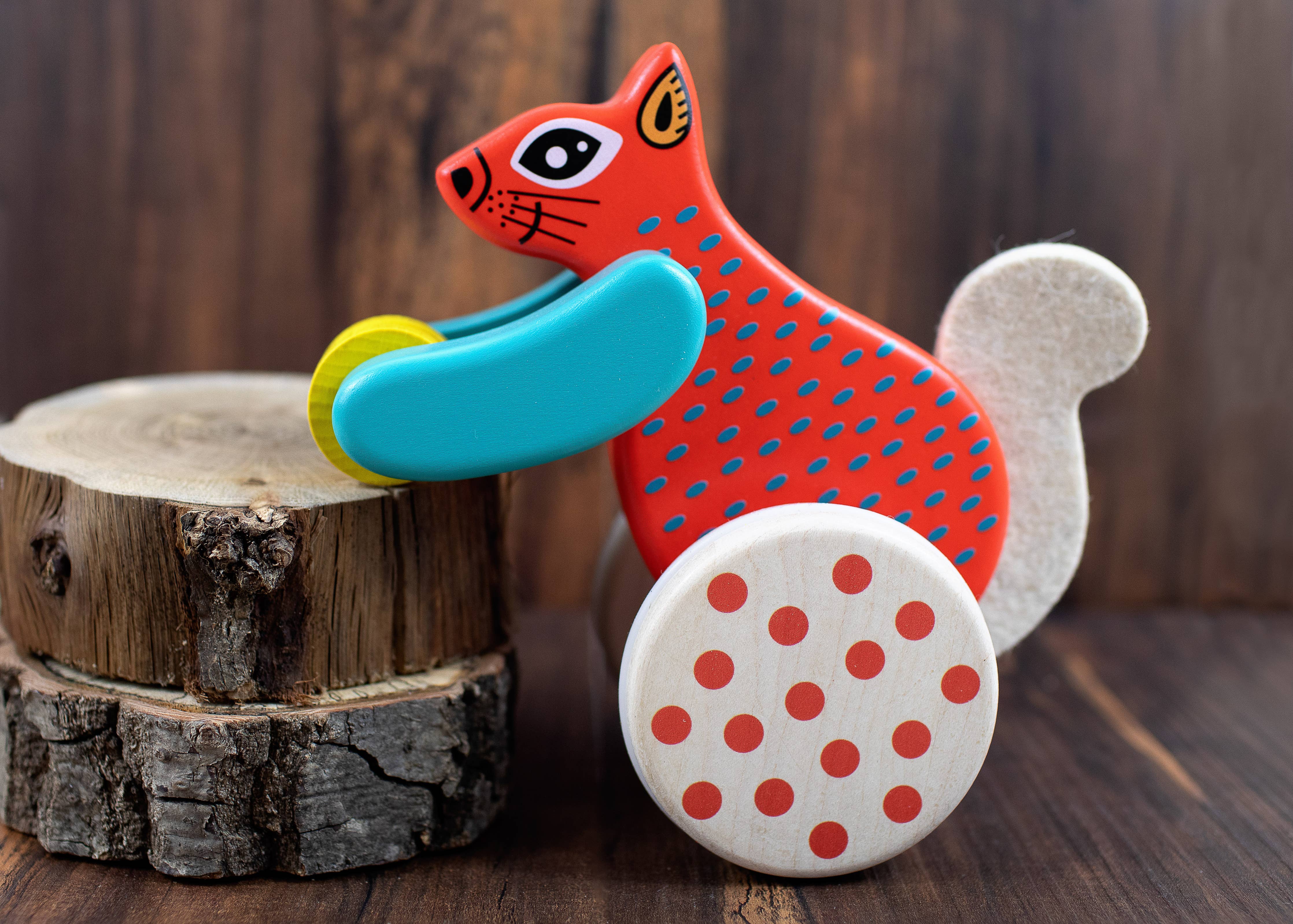 Little Poland Gallery - BAJO Squirrel Pull Toy
