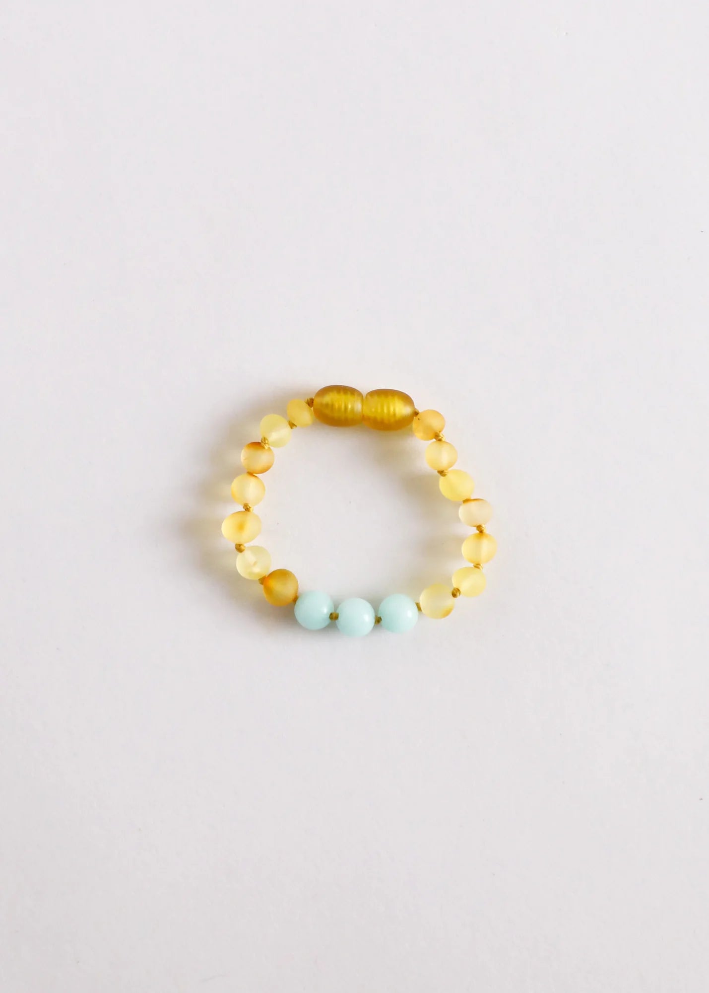 CanyonLeaf -Raw Honey Baltic Amber and Ammonite Anklet or Bracelet