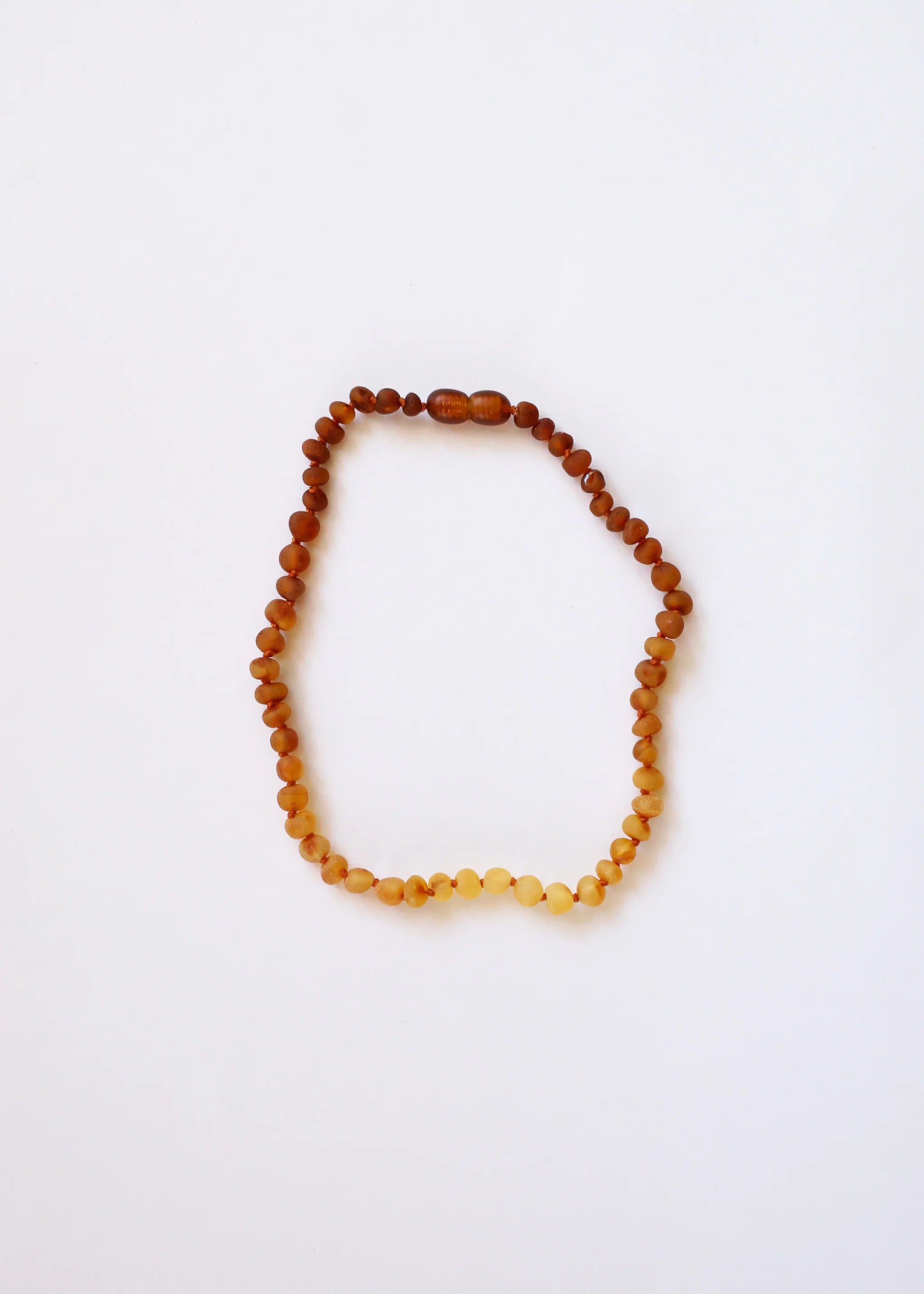 CanyonLeaf -Raw Baltic Amber and Sunflower Baby Necklace