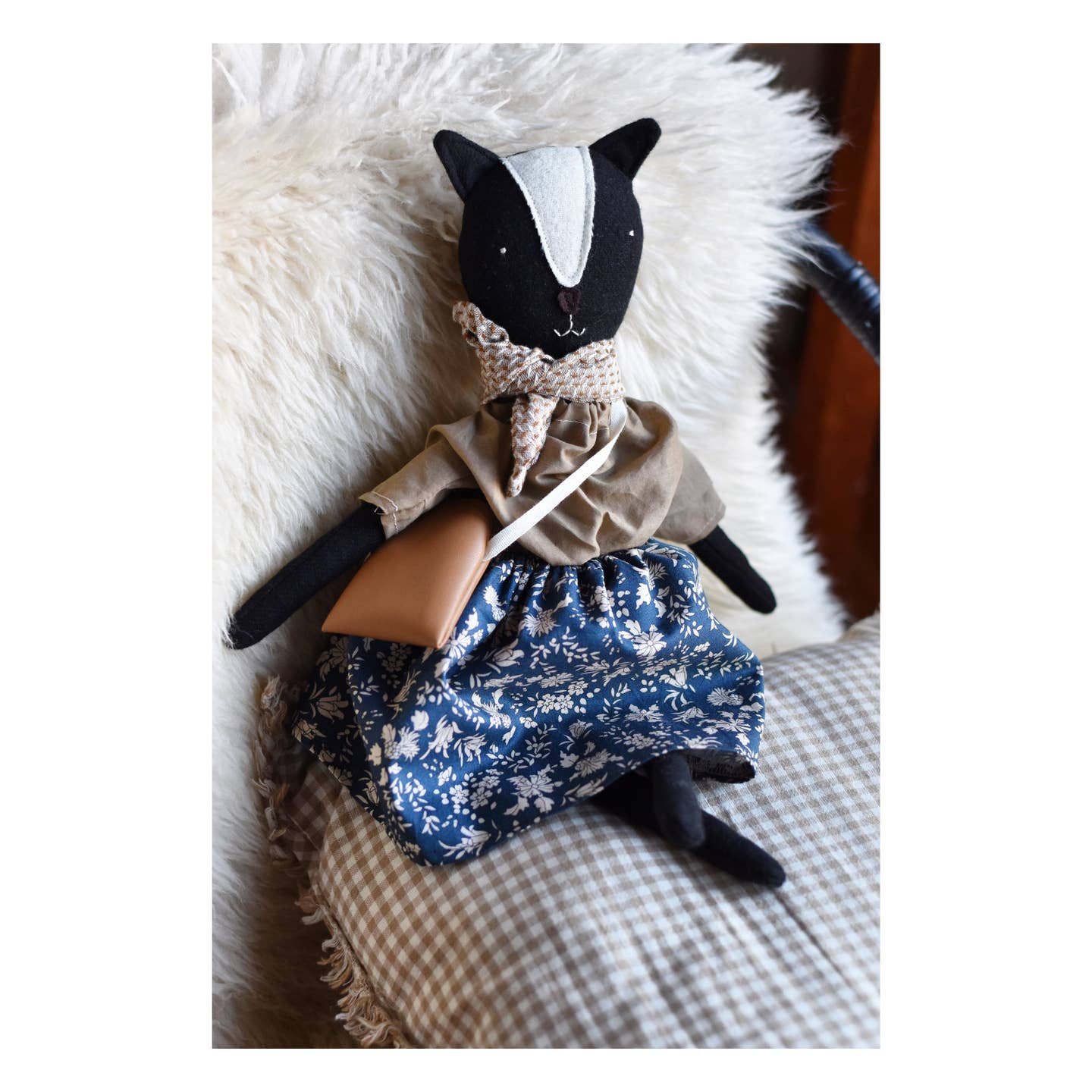 Woolgrass Farm Scout the Skunk - Liberty Woodland Print
