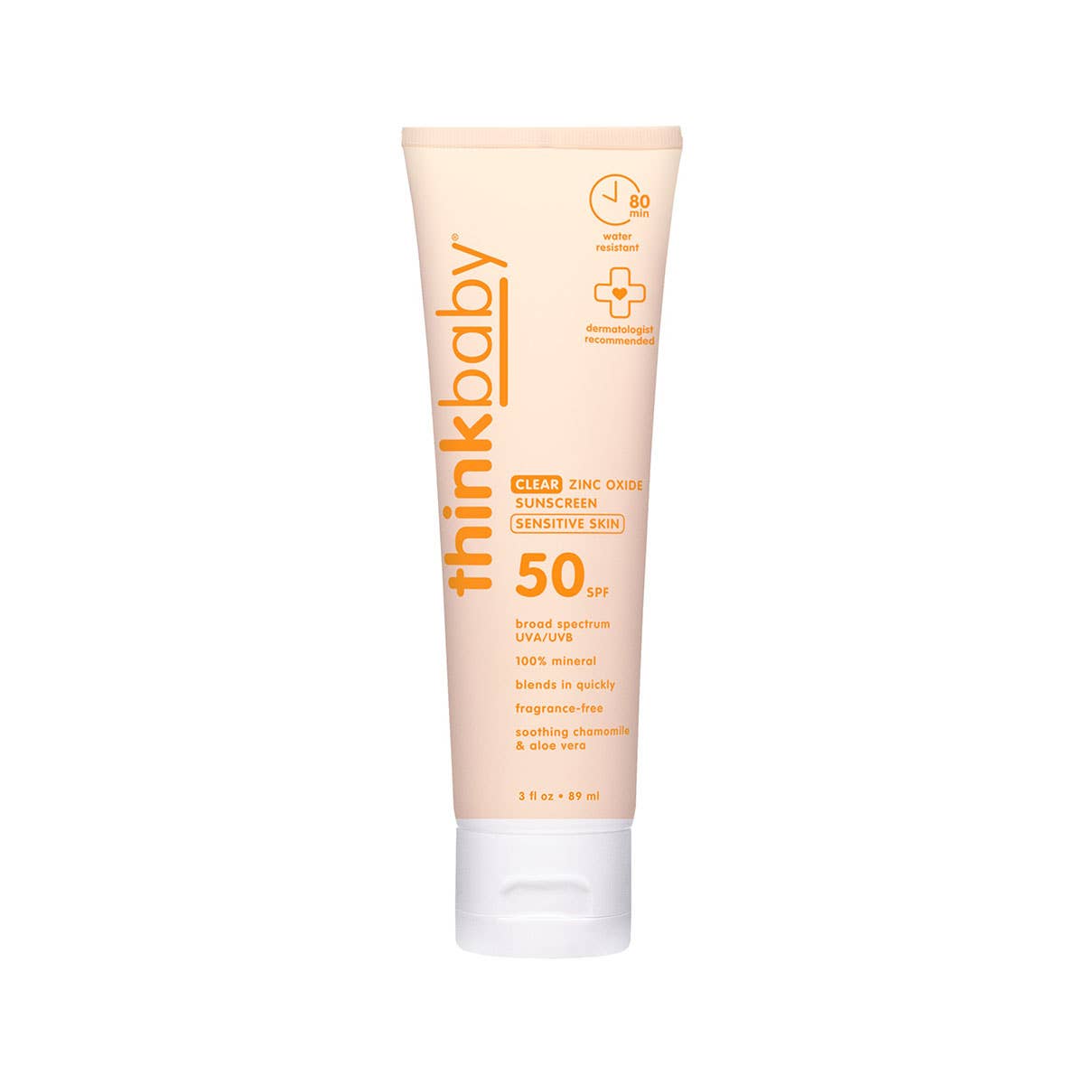 ThinkBaby Clear Zinc Sunscreen Sensitive Skin Spf 50