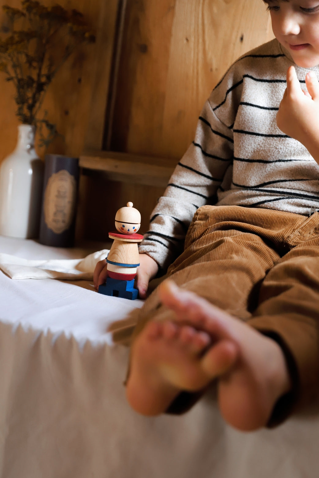Wooden Story Stacking Toy Stick Fig.