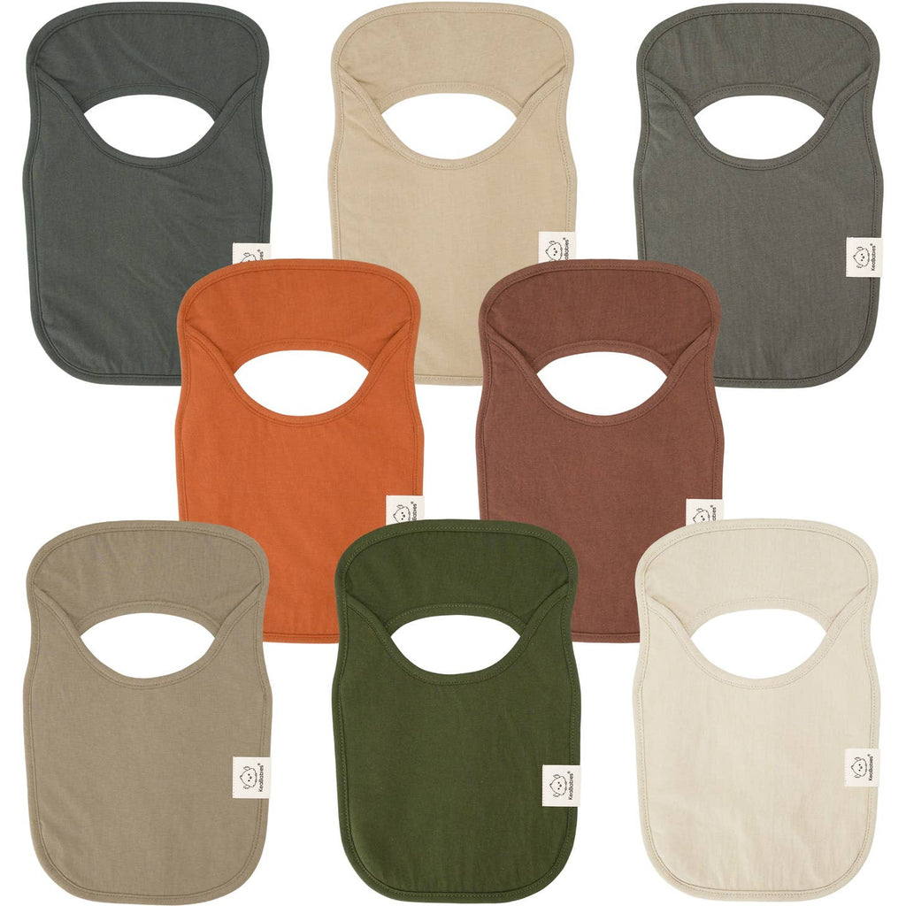 KeaBabie 8-Pack Hallo Drool Bibs - Brick