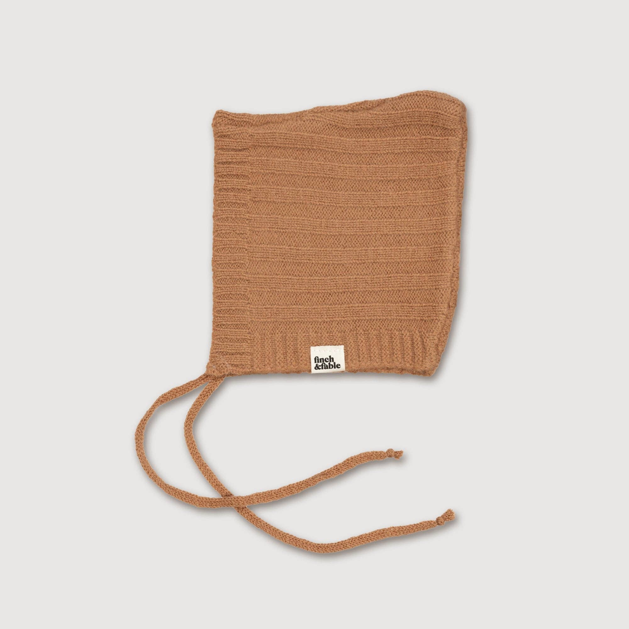 Finch & Fable - Wool Knitted Bonnet - Fawn