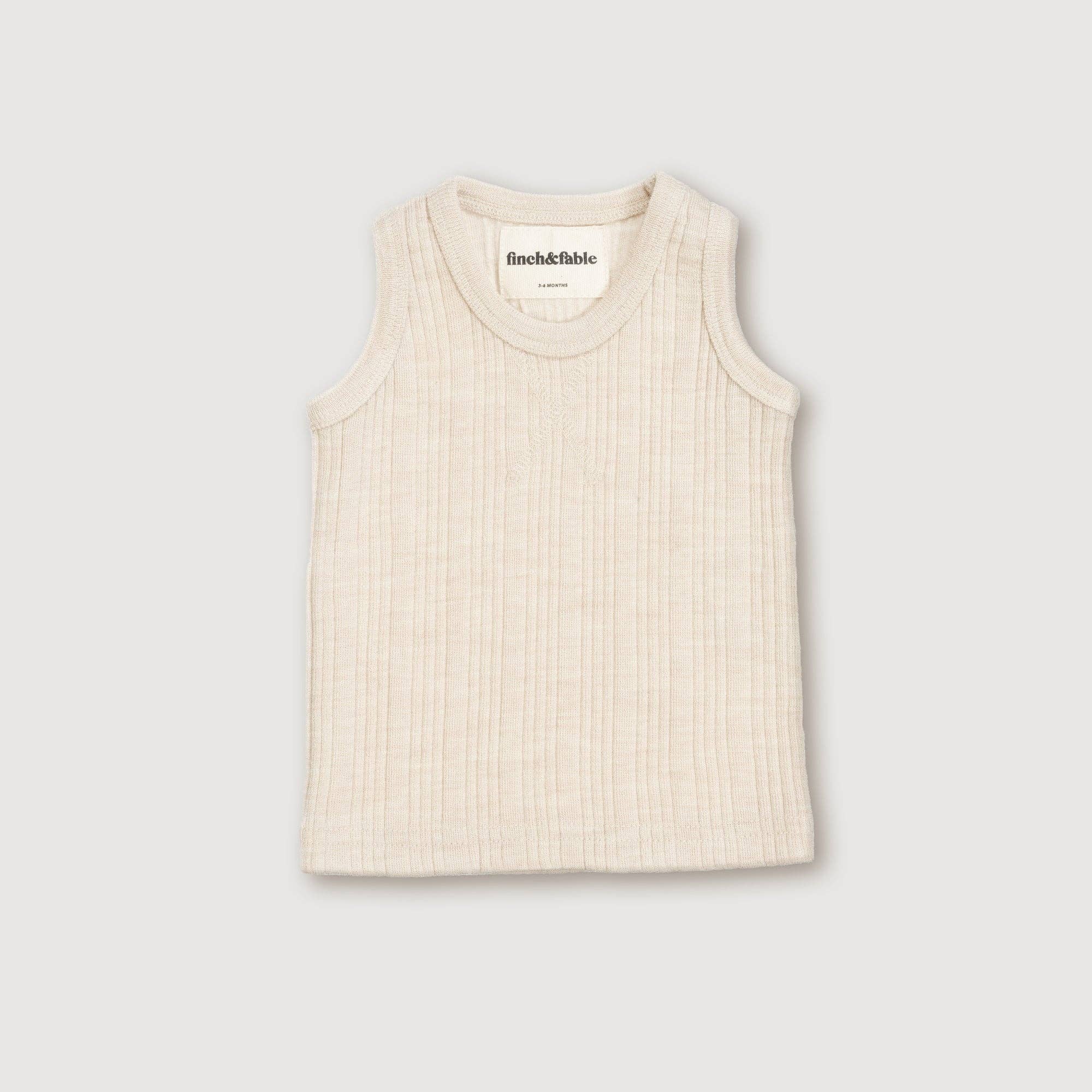 Finch & Fable - Wool Rib Singlet - Oat