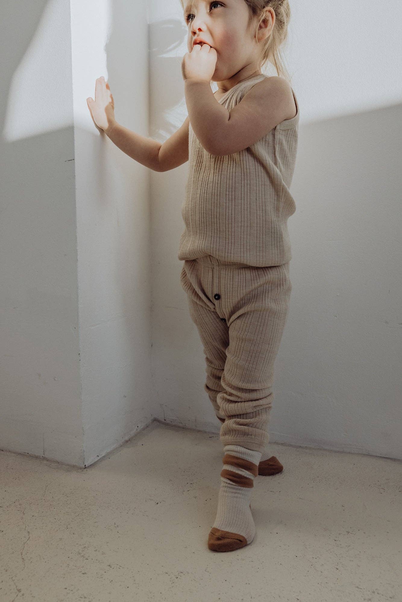Finch & Fable - Wool Rib Leggings - Oat