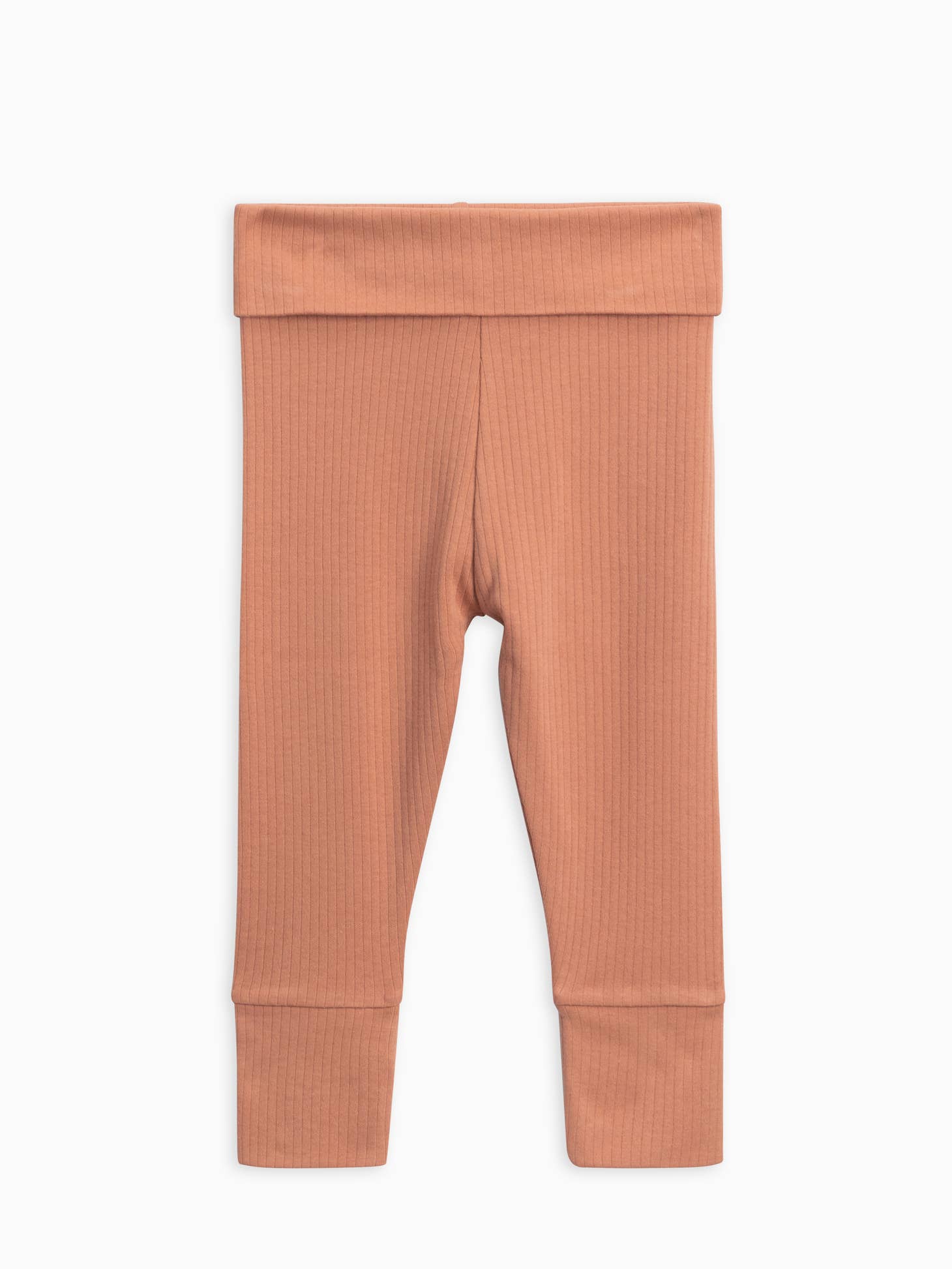 Colored Organics Ribbed Foldover Joggers - Salmon