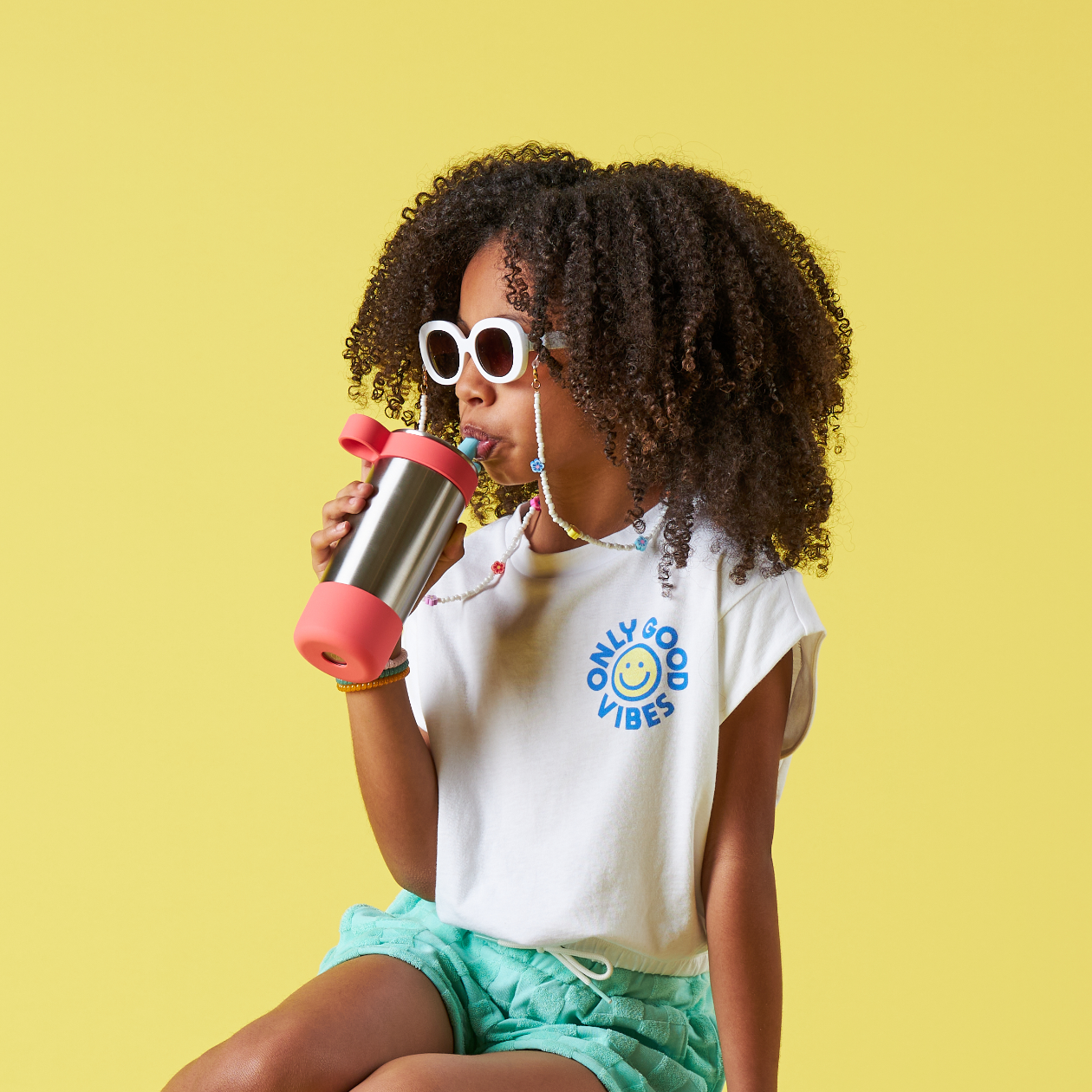 PlanetBox - Glacier Flip Straw Water Bottle