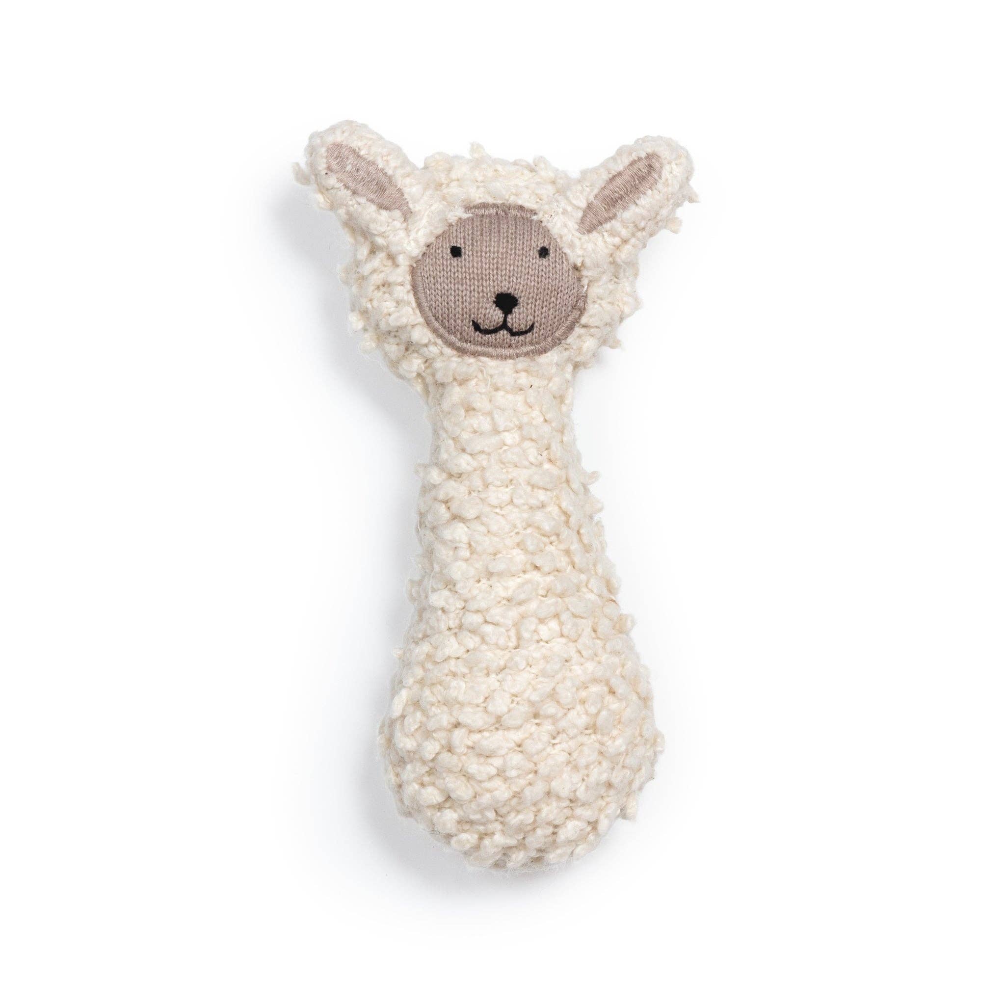 Sophie Home Ltd - Cotton Knit Baby Rattle Toy:  Sheep