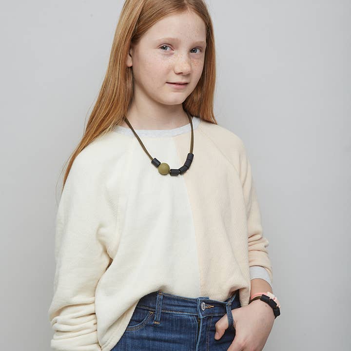 January Moon Adventure Sensory Necklace - Saddle