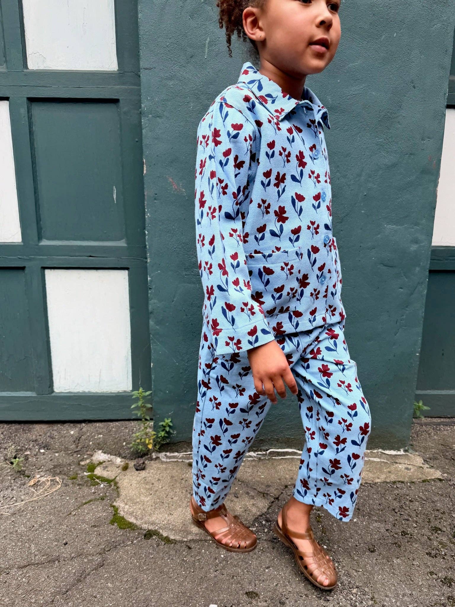 Lewis - Barrel Pant - Poppy | Lake