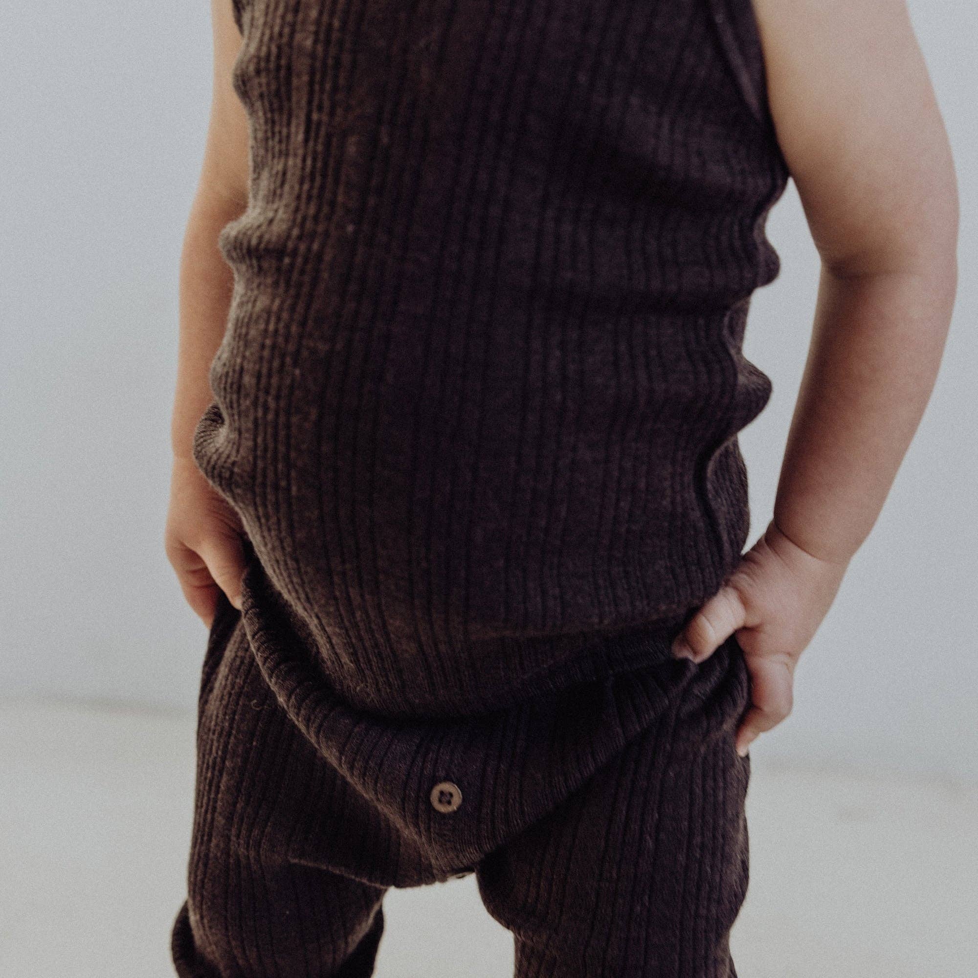 Finch & Fable - Wool Rib Singlet - Storm