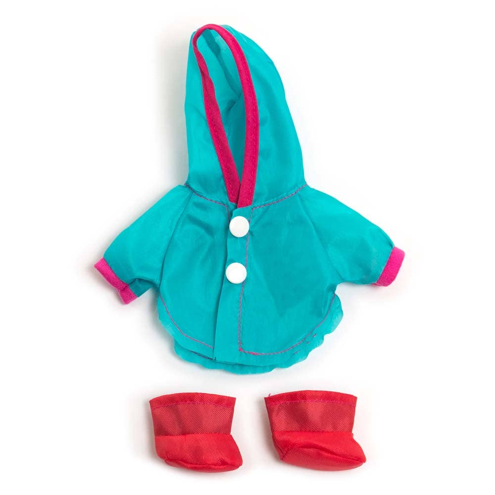 Miniland Doll Outfit 8" Rain Coat & Boots Set