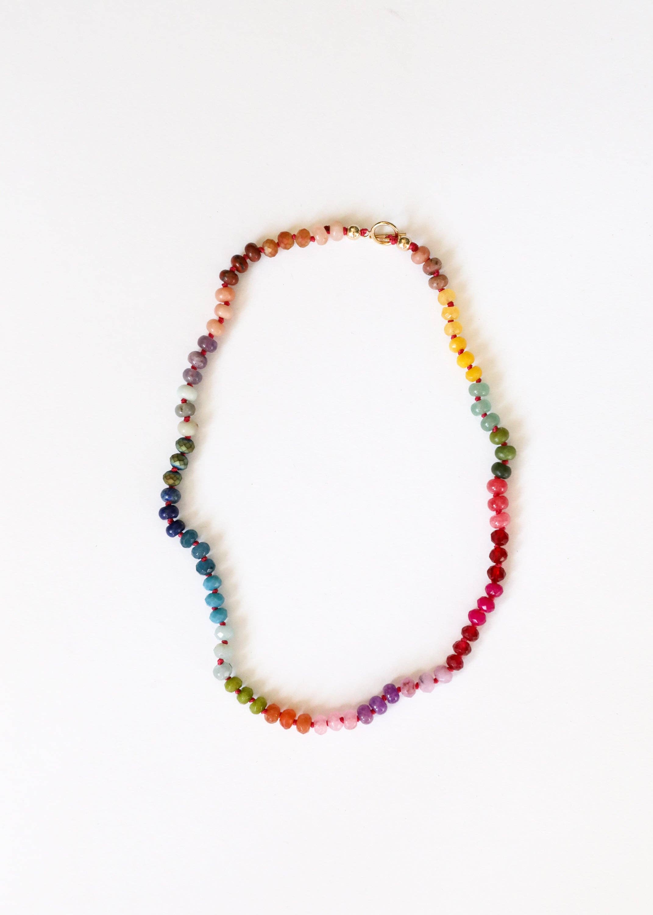 CanyonLeaf - Natural Gemstone Necklace Gold Rush