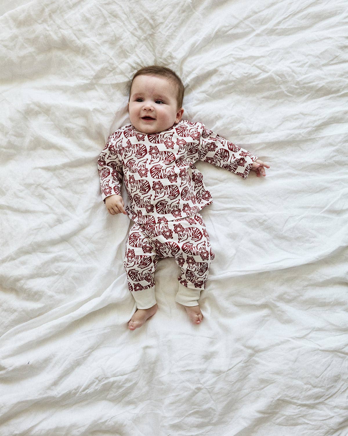 Lewis - Baby Long Sleeve T Shirt - Tiger - Umber