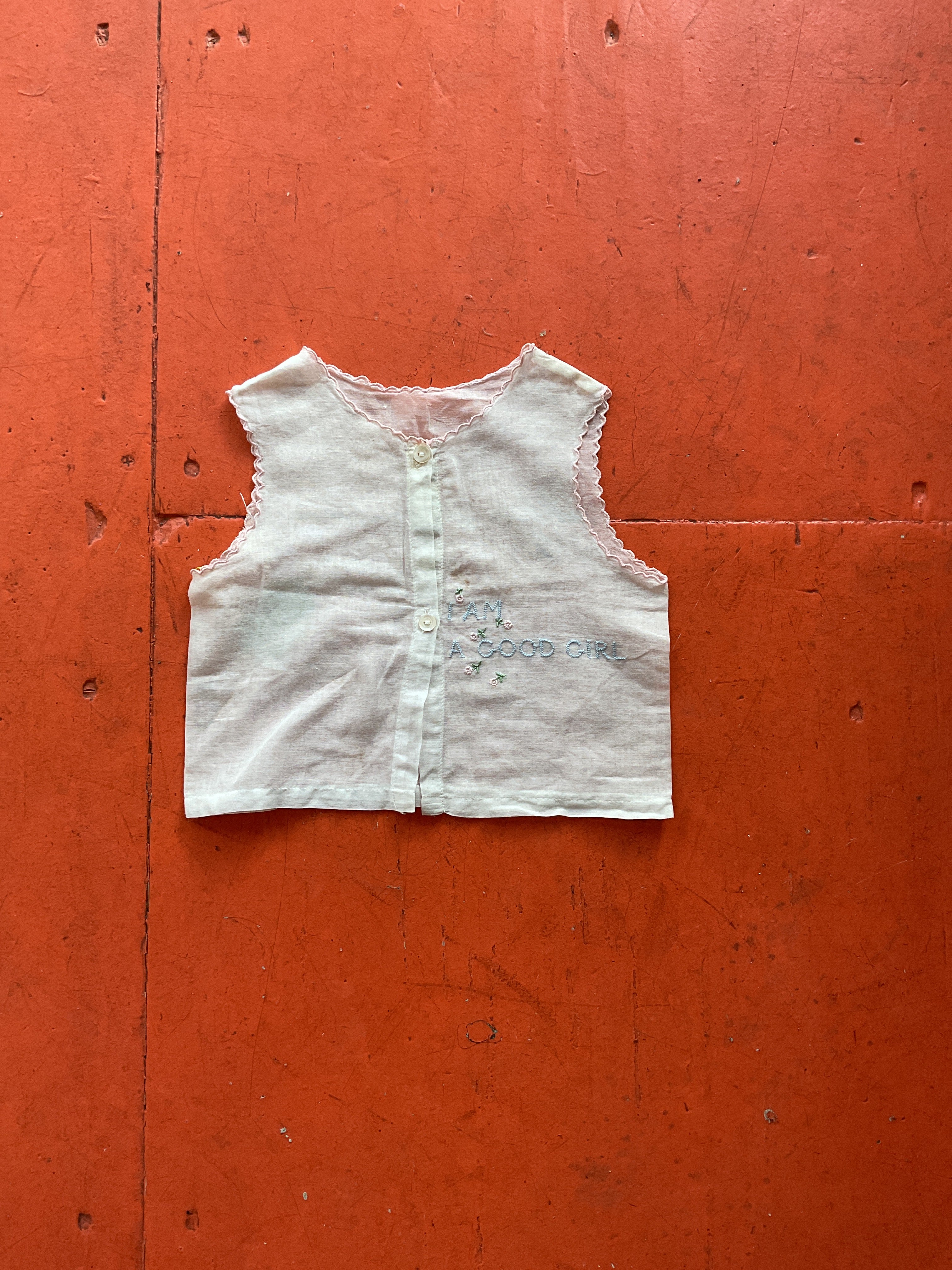 Orphan Darling by Jemima Kirke - “I’m a Good Girl” Embroidered Tank