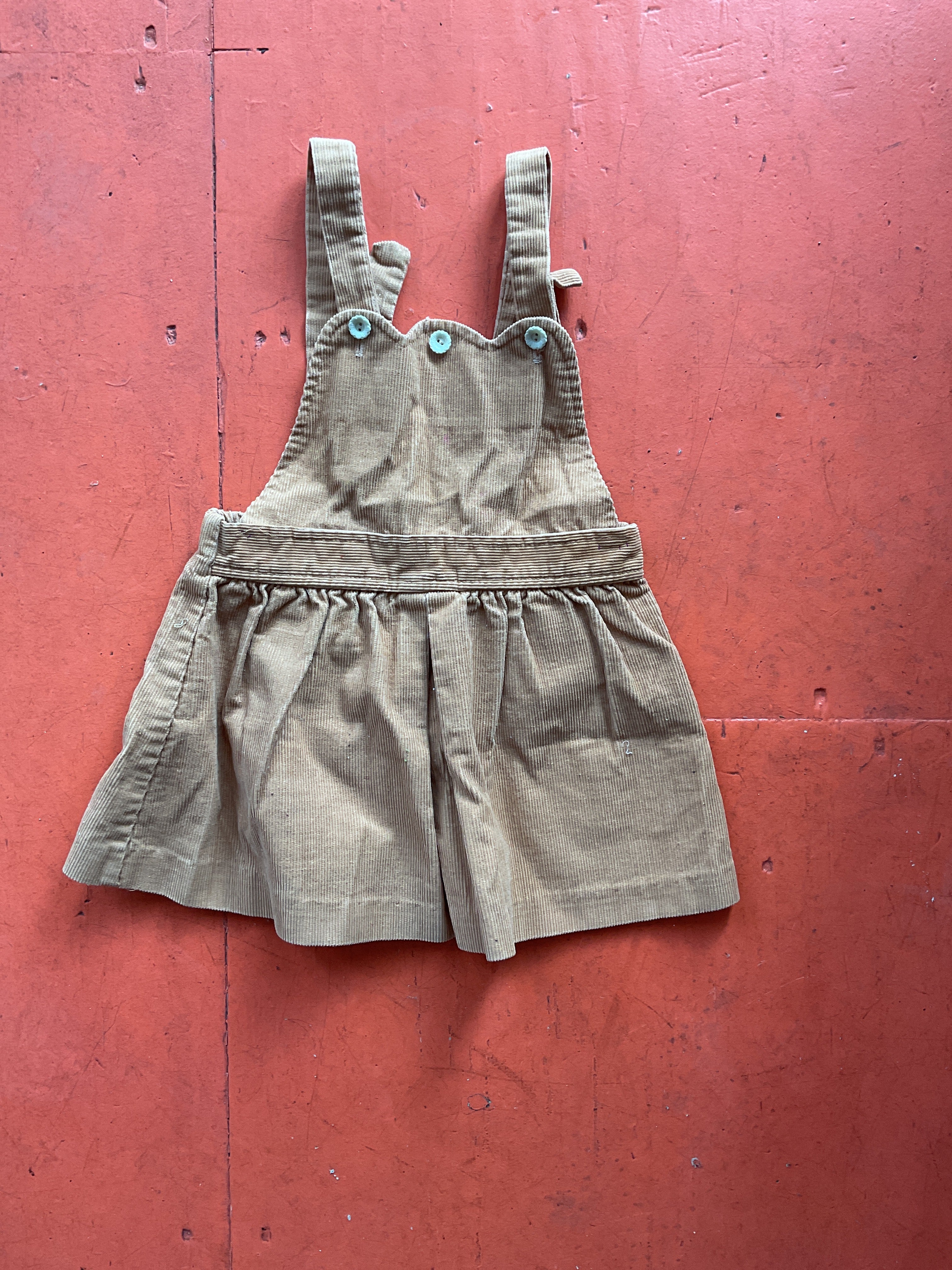 Orphan Darling by Jemima Kirke - 70s Brown Corduroy Overall Dress